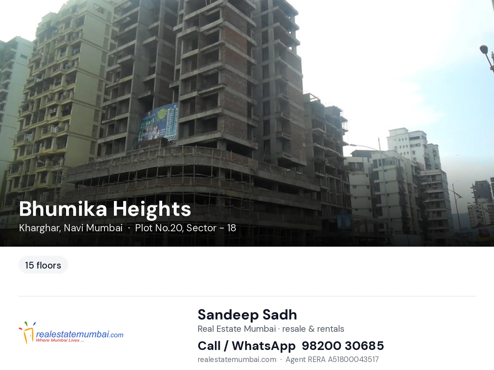 Bhumika Heights, Kharghar, Navi Mumbai — flats | Real Estate Mumbai, Sandeep Sadh 98200 30685