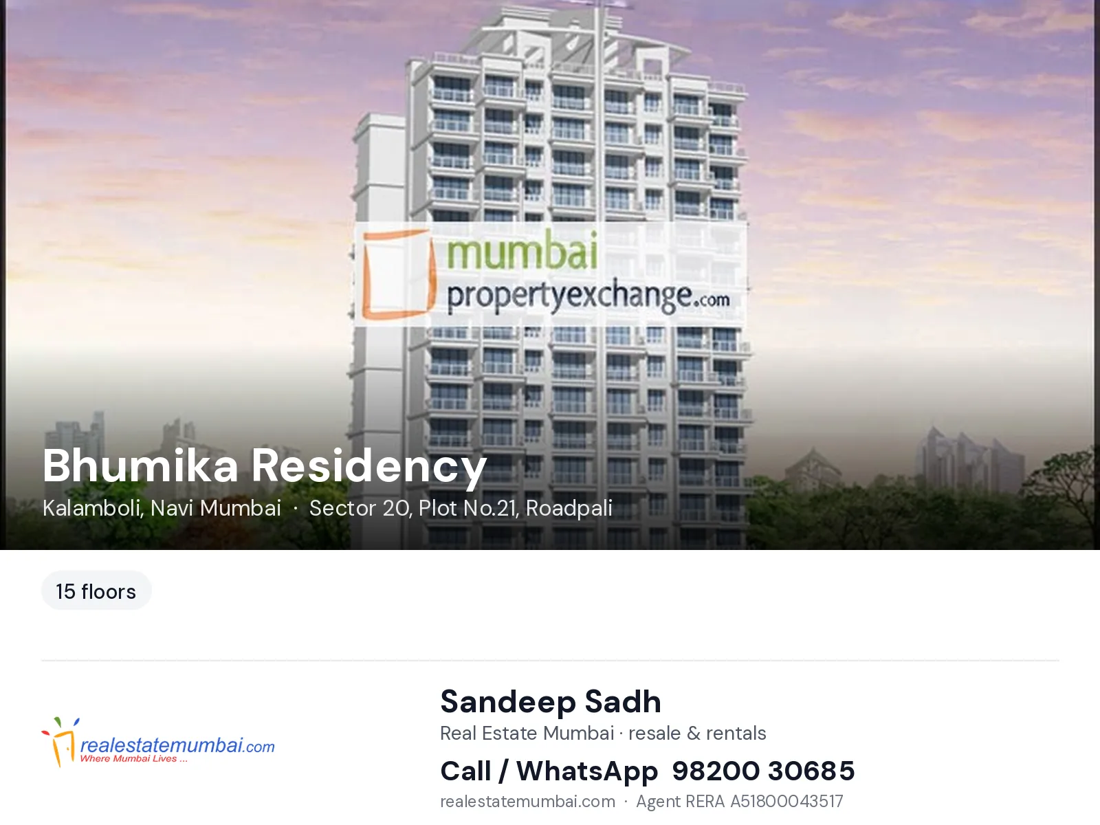 Bhumika Residency, Kalamboli, Navi Mumbai — flats | Real Estate Mumbai, Sandeep Sadh 98200 30685