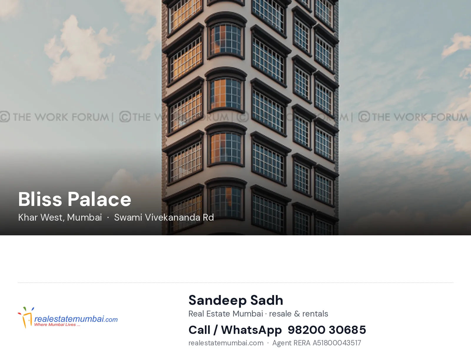 Bliss Palace, Khar West, Mumbai — flats | Real Estate Mumbai, Sandeep Sadh 98200 30685
