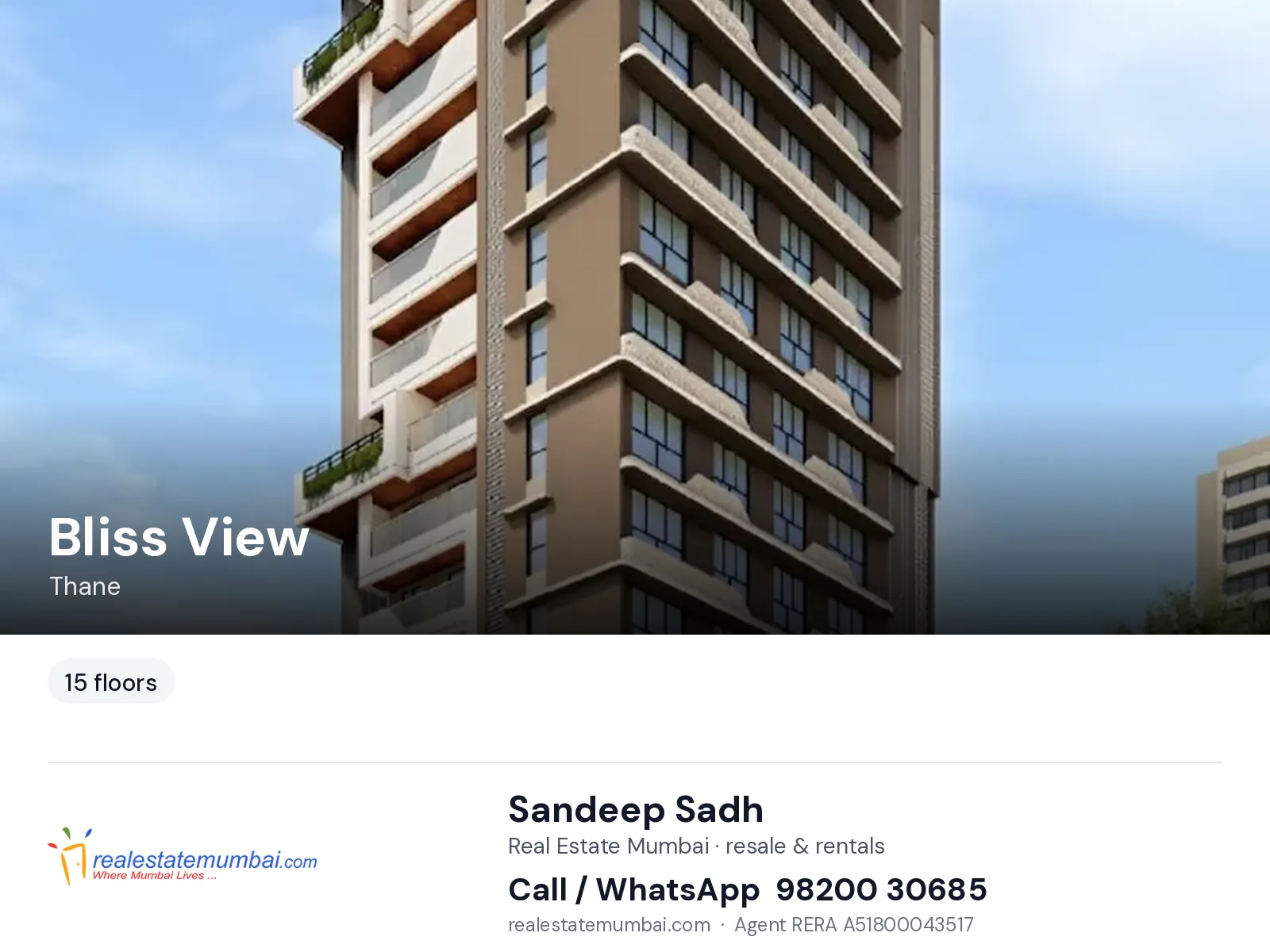 Bliss View, Thane — flats | Real Estate Mumbai, Sandeep Sadh 98200 30685