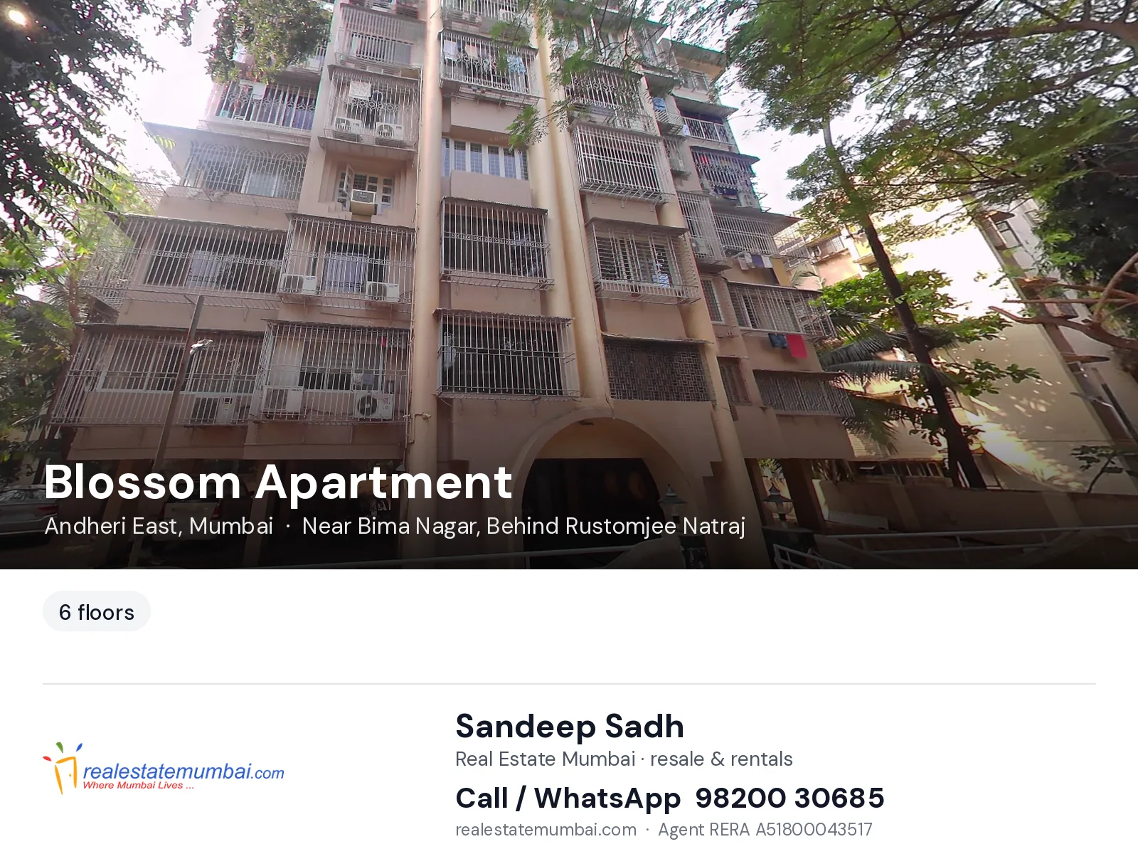 Blossom Apartment, Andheri East, Mumbai — flats | Real Estate Mumbai, Sandeep Sadh 98200 30685