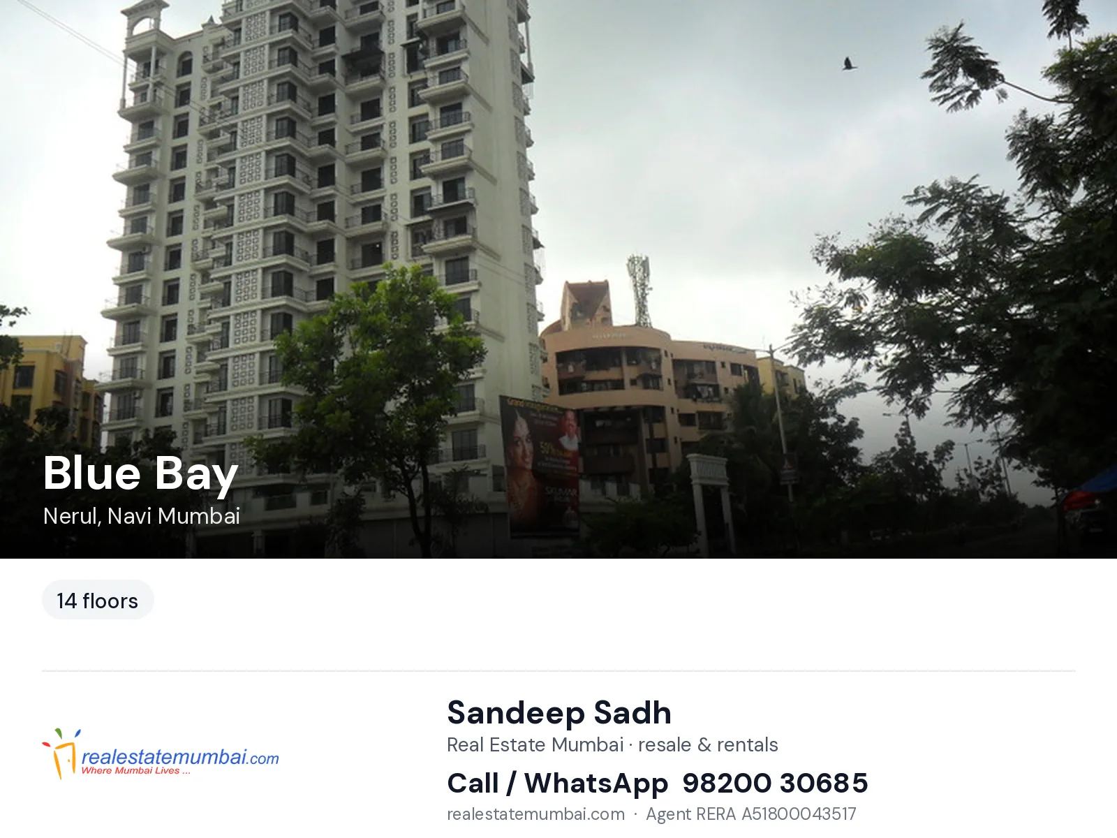 Blue Bay, Nerul, Navi Mumbai — flats | Real Estate Mumbai, Sandeep Sadh 98200 30685