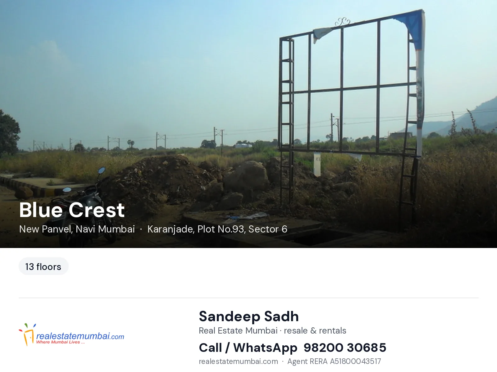 Blue Crest, New Panvel, Navi Mumbai — flats | Real Estate Mumbai, Sandeep Sadh 98200 30685