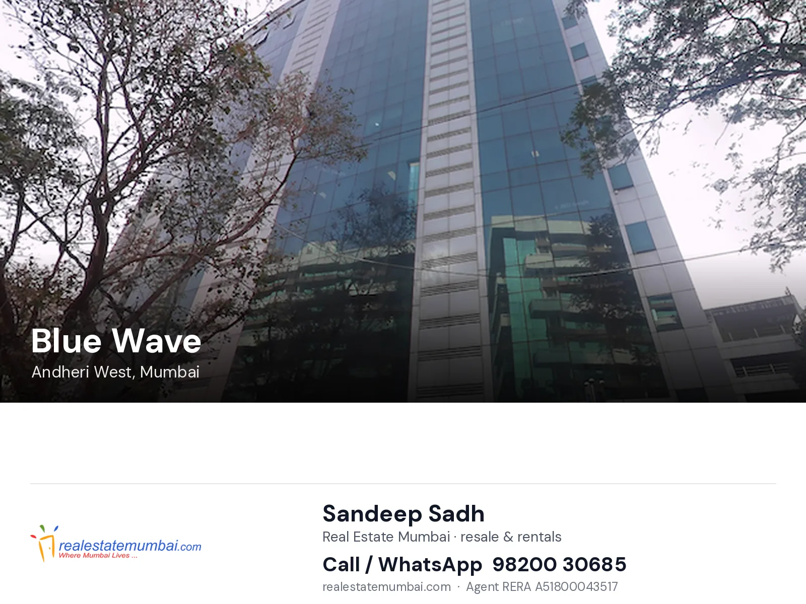 Blue Wave, Andheri West, Mumbai — flats | Real Estate Mumbai, Sandeep Sadh 98200 30685