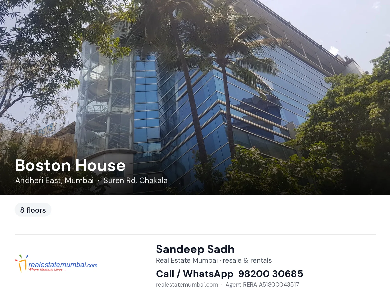 Boston House, Andheri East, Mumbai — flats | Real Estate Mumbai, Sandeep Sadh 98200 30685