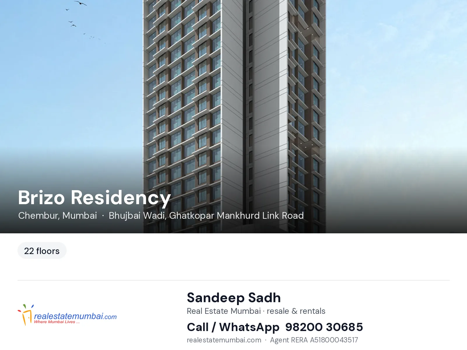 Brizo Residency, Chembur, Mumbai — flats | Real Estate Mumbai, Sandeep Sadh 98200 30685