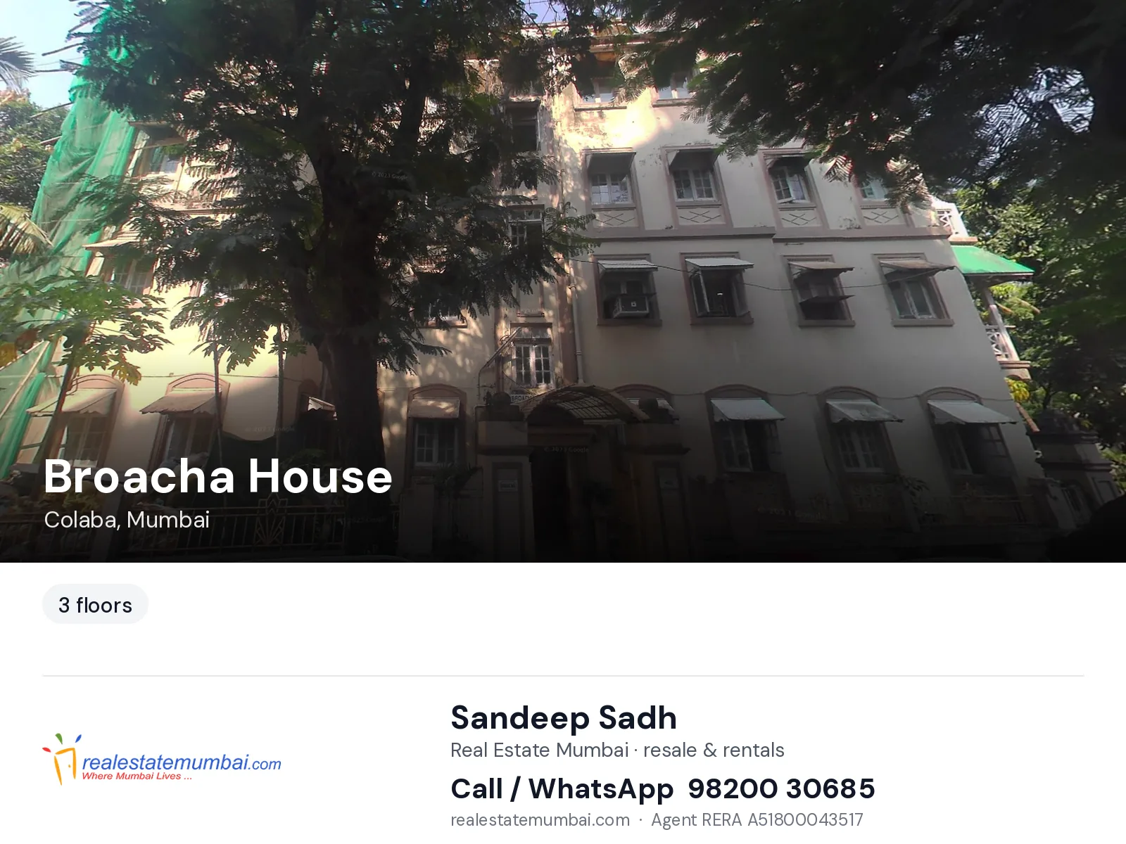 Broacha House, Colaba, Mumbai — flats | Real Estate Mumbai, Sandeep Sadh 98200 30685