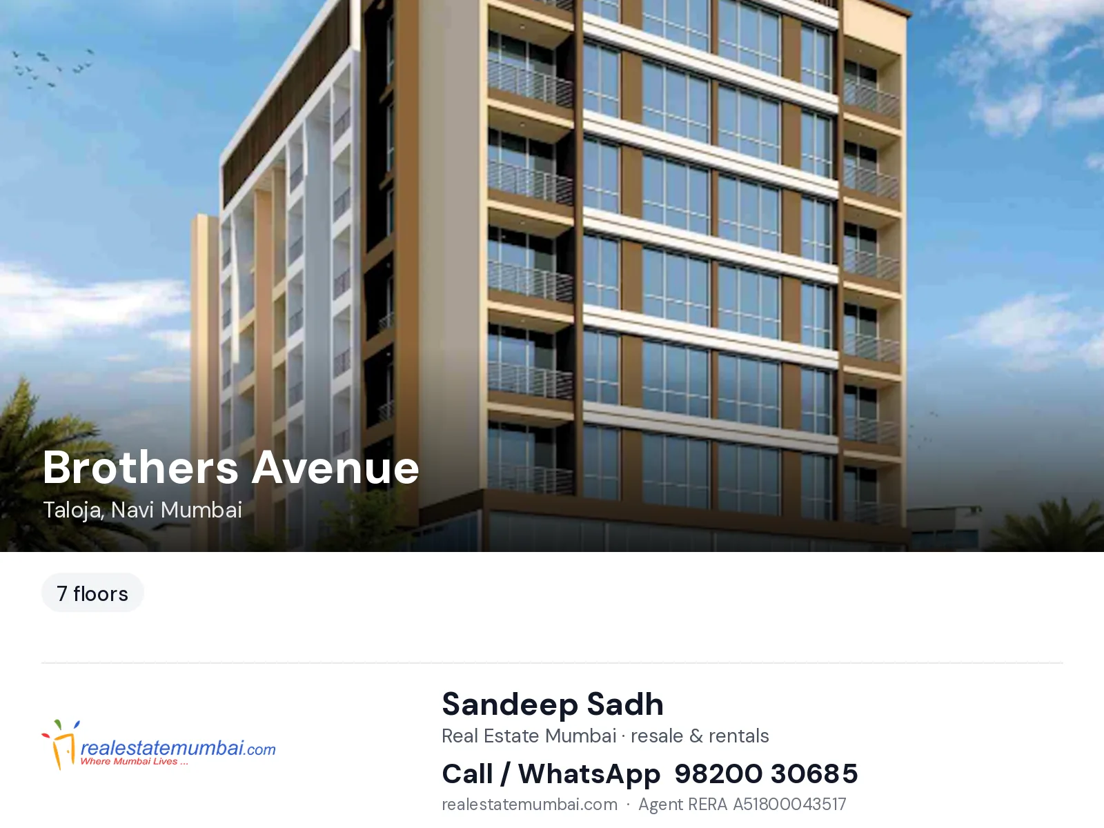 Brothers Avenue, Taloja, Navi Mumbai — flats | Real Estate Mumbai, Sandeep Sadh 98200 30685