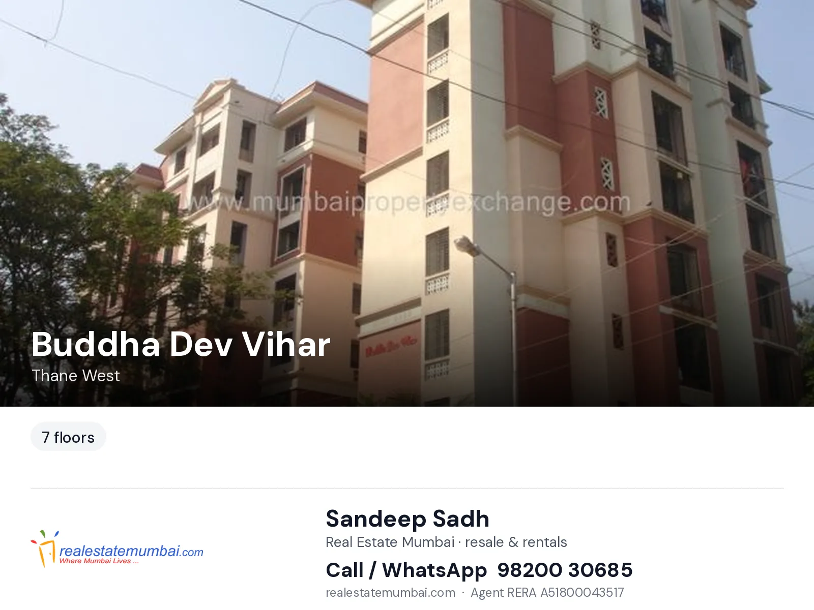 Buddha Dev Vihar, Thane West — flats | Real Estate Mumbai, Sandeep Sadh 98200 30685