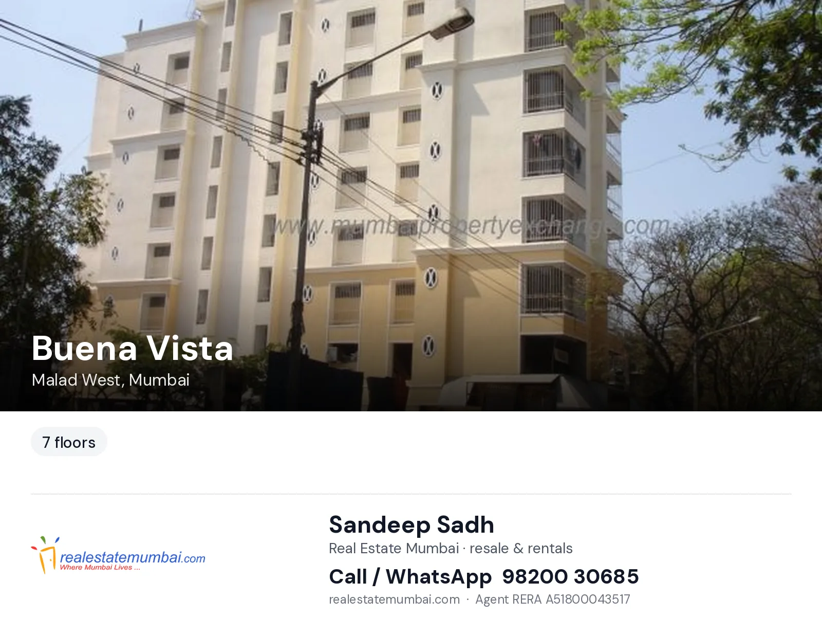 Buena Vista, Malad West, Mumbai — flats | Real Estate Mumbai, Sandeep Sadh 98200 30685