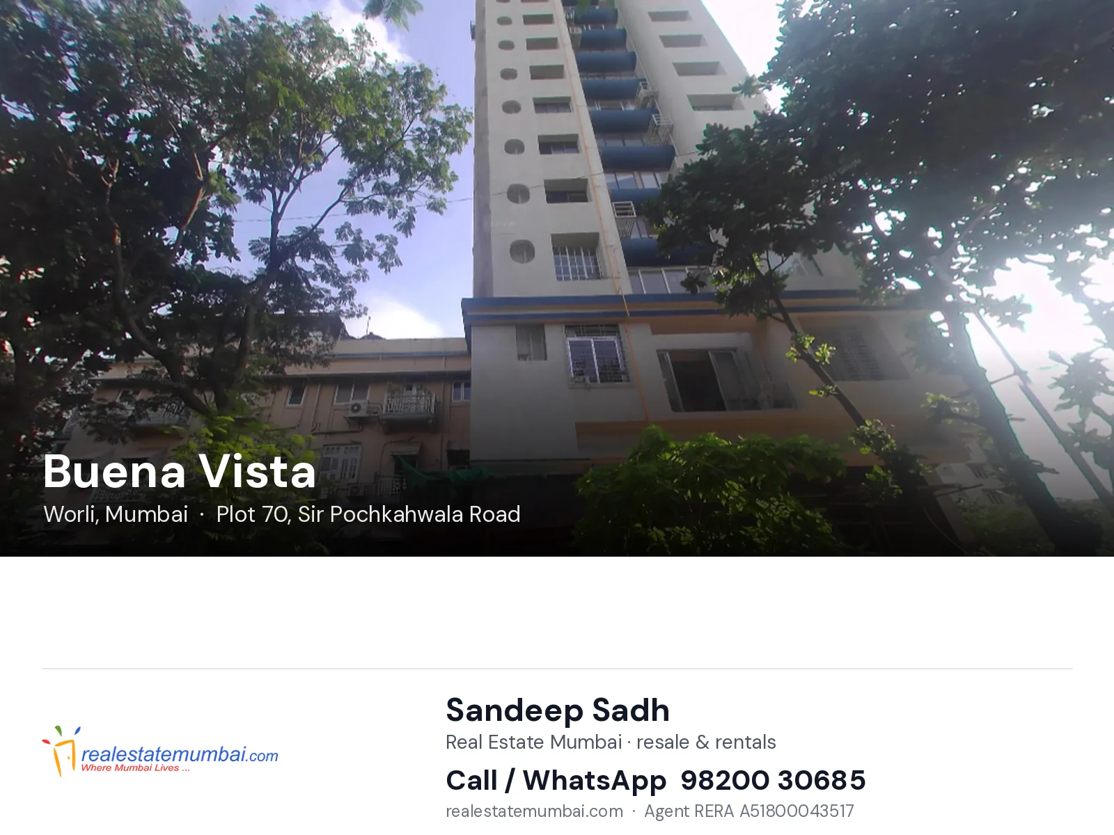 Buena Vista, Worli, Mumbai — flats | Real Estate Mumbai, Sandeep Sadh 98200 30685