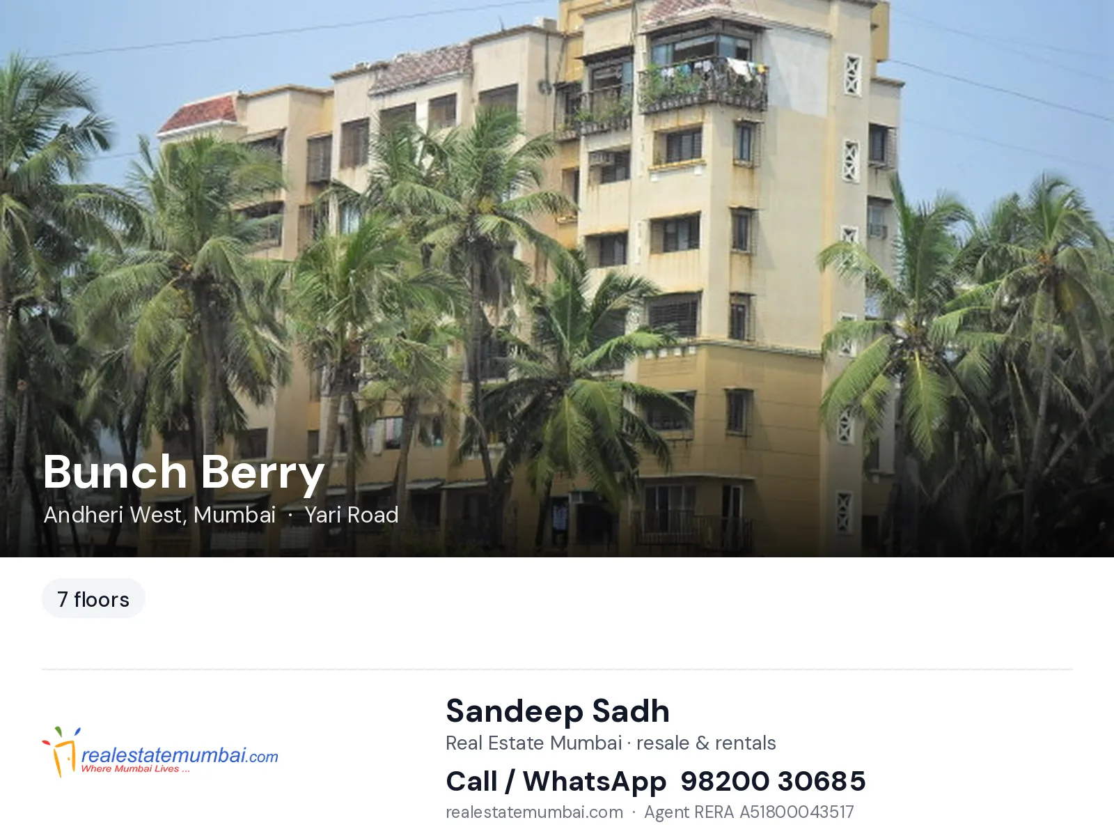 Bunch Berry, Andheri West, Mumbai — flats | Real Estate Mumbai, Sandeep Sadh 98200 30685