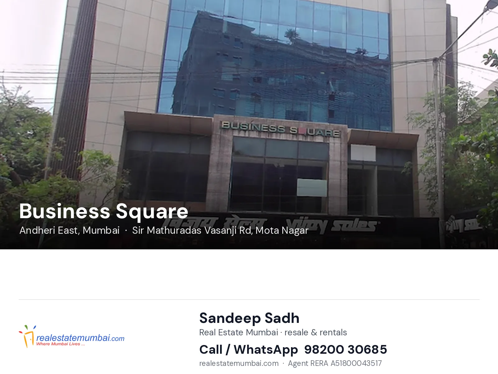 Business Square, Andheri East, Mumbai — flats | Real Estate Mumbai, Sandeep Sadh 98200 30685