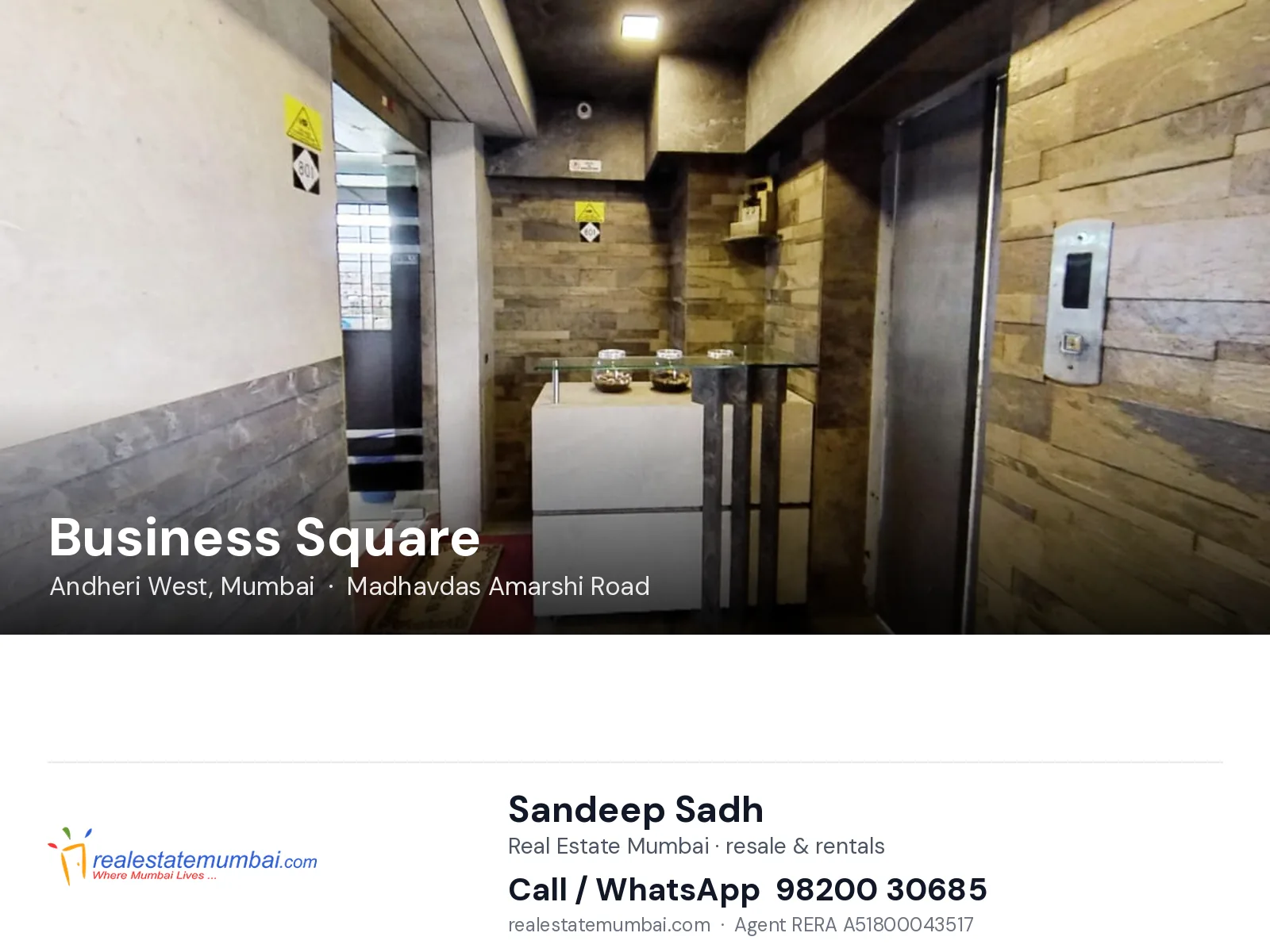 Business Square, Andheri West, Mumbai — flats | Real Estate Mumbai, Sandeep Sadh 98200 30685