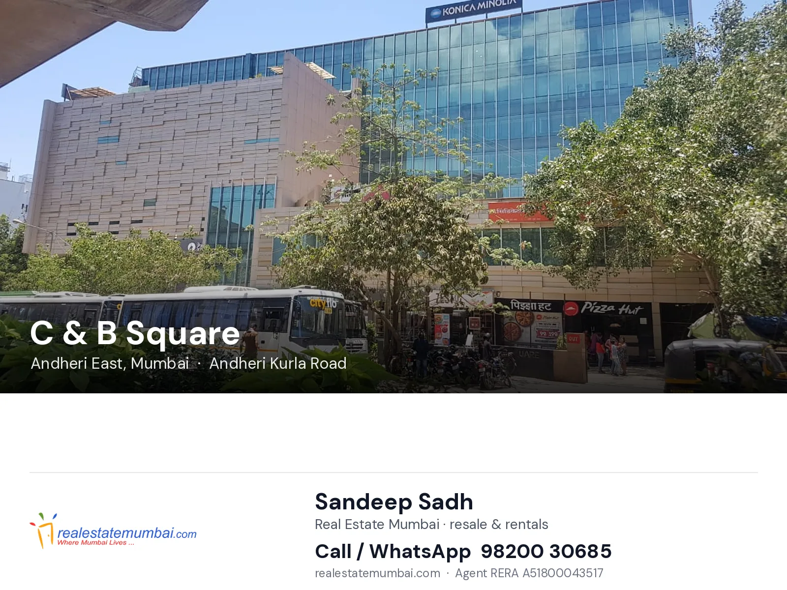 C & B Square, Andheri East, Mumbai — flats | Real Estate Mumbai, Sandeep Sadh 98200 30685