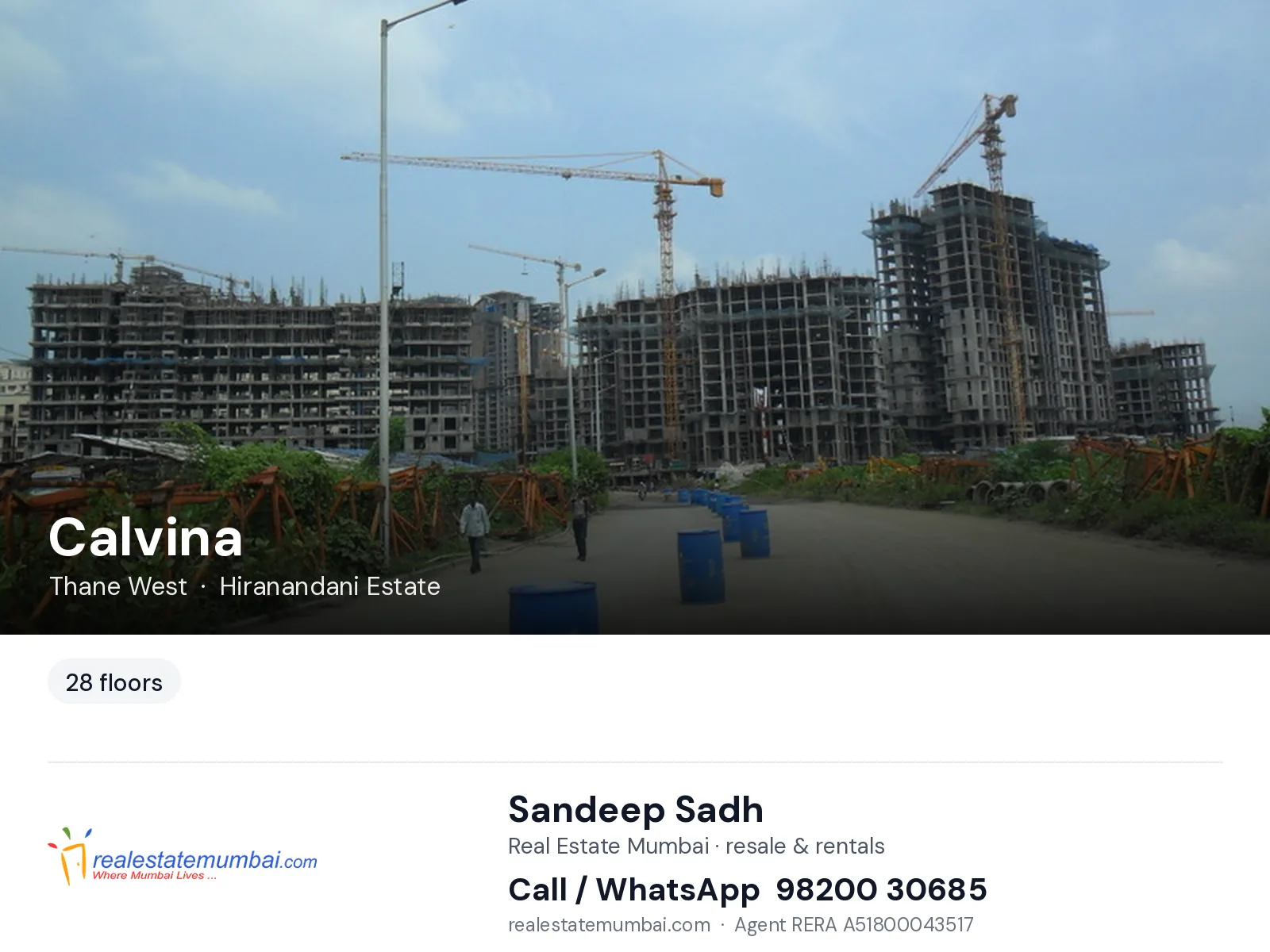 Calvina, Thane West — flats | Real Estate Mumbai, Sandeep Sadh 98200 30685