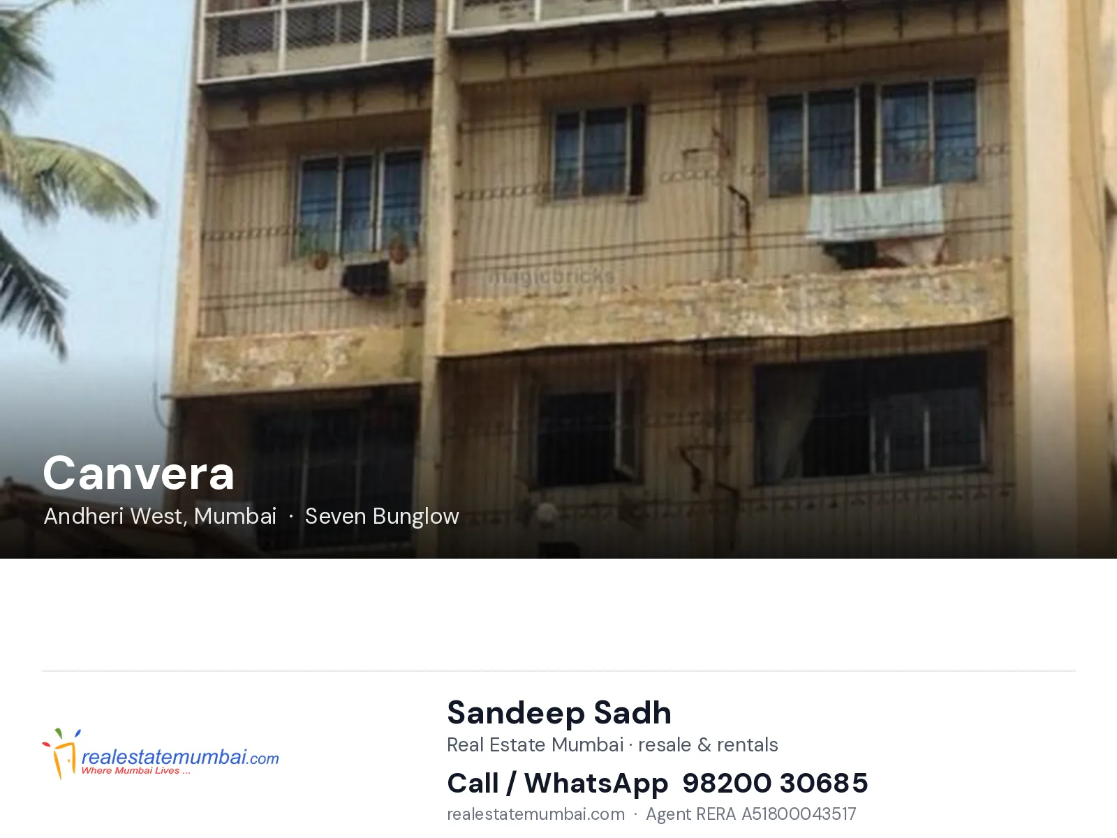 Canvera, Andheri West, Mumbai — flats | Real Estate Mumbai, Sandeep Sadh 98200 30685