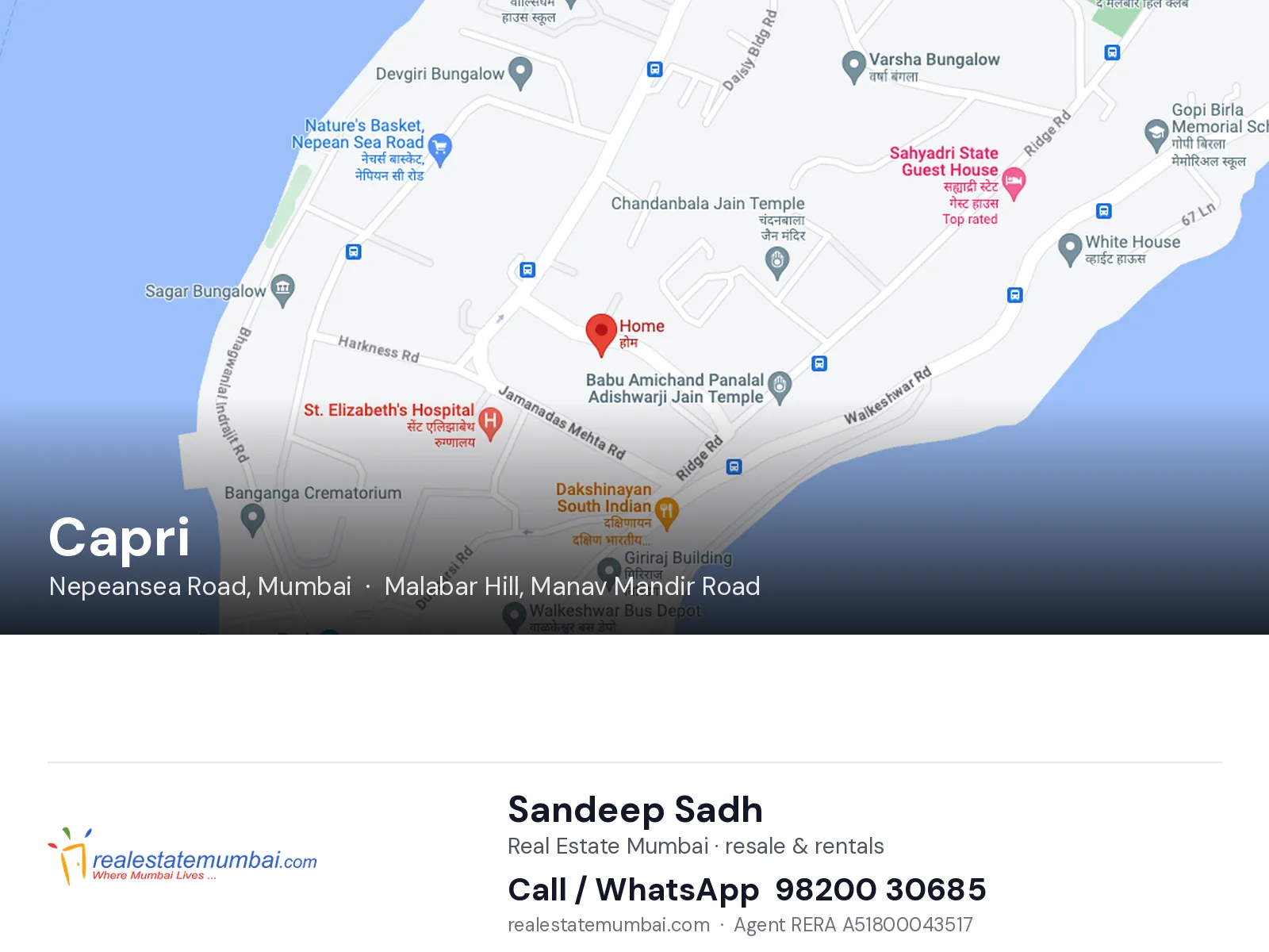 Capri, Nepeansea Road, Mumbai — flats | Real Estate Mumbai, Sandeep Sadh 98200 30685