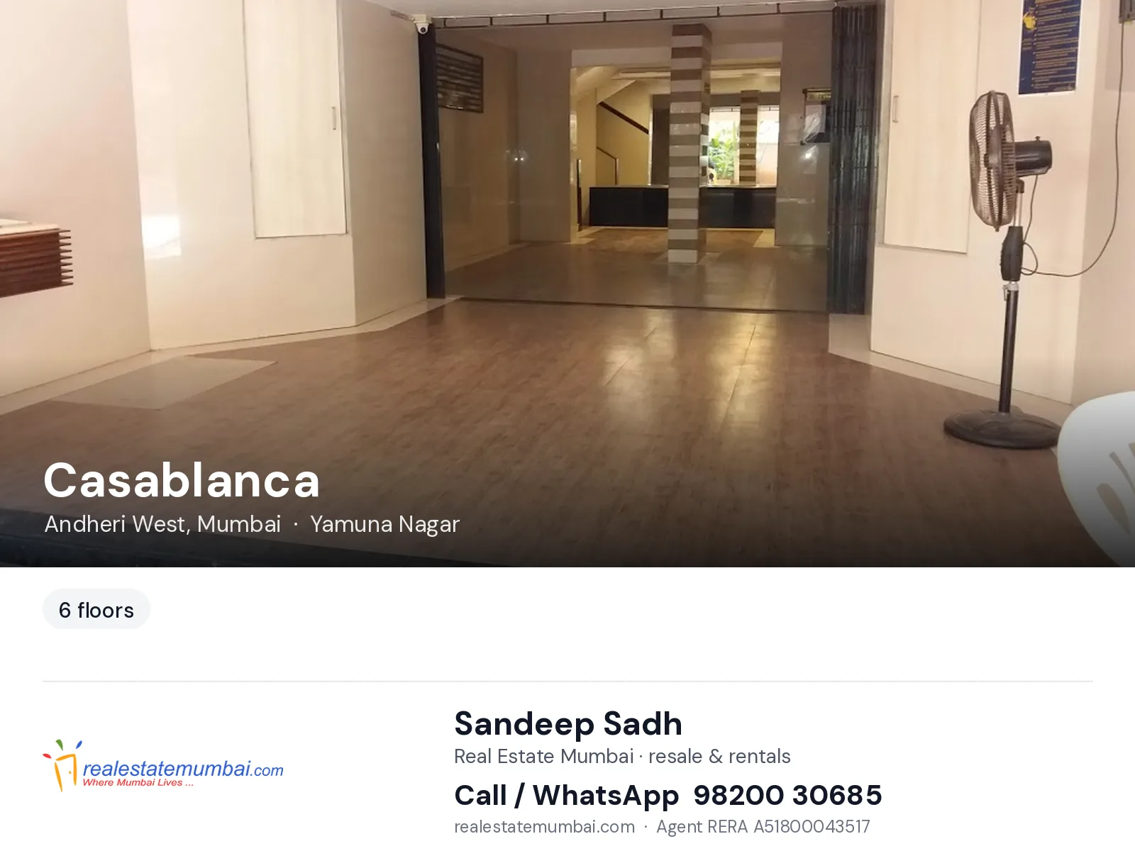 Casablanca, Andheri West, Mumbai — flats | Real Estate Mumbai, Sandeep Sadh 98200 30685