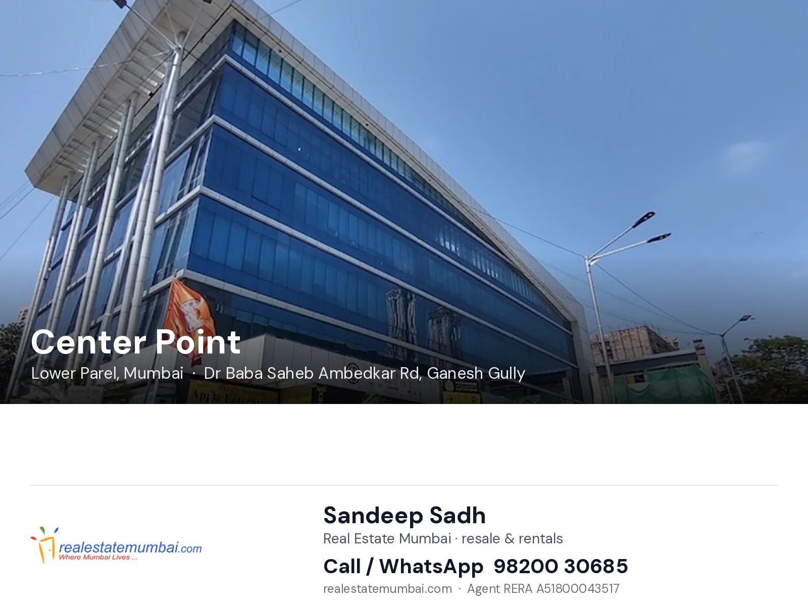 Center Point, Lower Parel, Mumbai — flats | Real Estate Mumbai, Sandeep Sadh 98200 30685