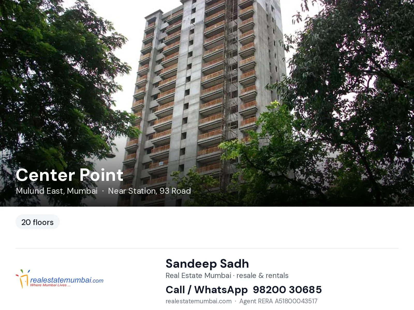 Center Point, Mulund East, Mumbai — flats | Real Estate Mumbai, Sandeep Sadh 98200 30685