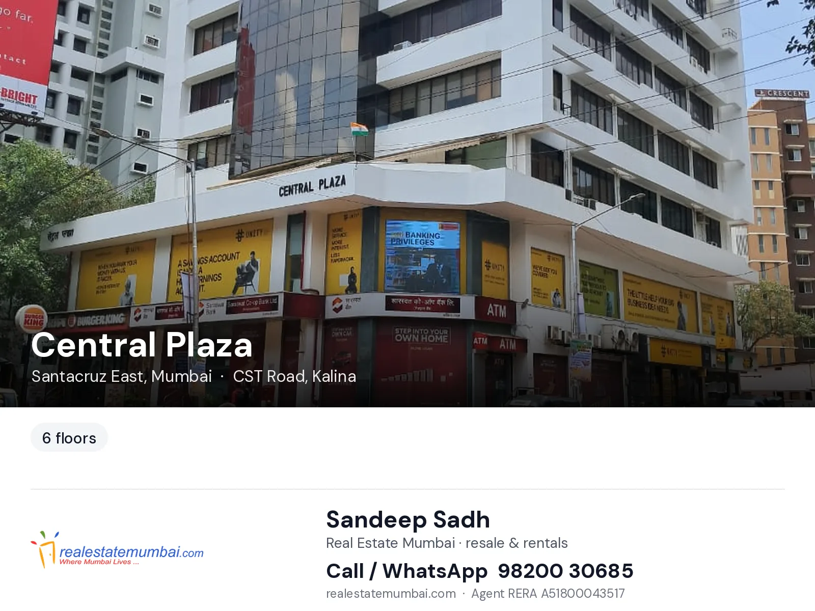 Central Plaza, Santacruz East, Mumbai — flats | Real Estate Mumbai, Sandeep Sadh 98200 30685