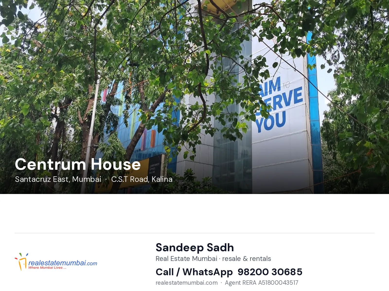 Centrum House, Santacruz East, Mumbai — flats | Real Estate Mumbai, Sandeep Sadh 98200 30685