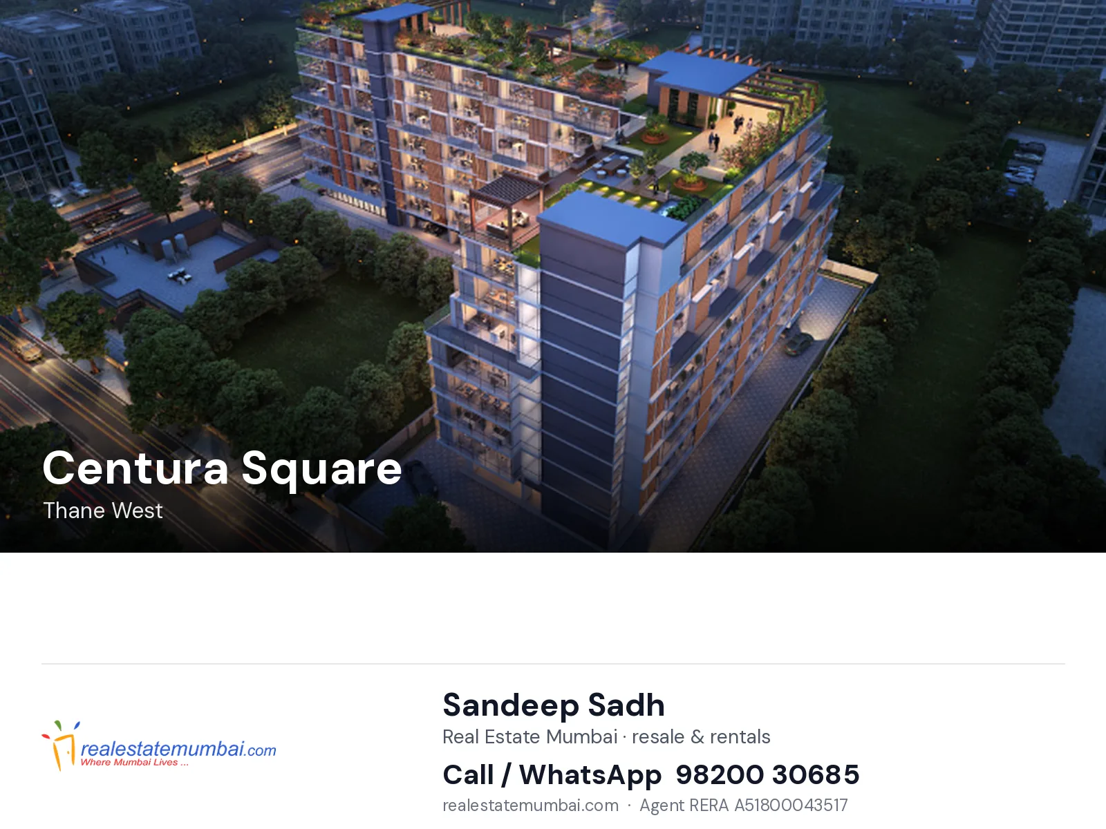 Centura Square, Thane West — flats | Real Estate Mumbai, Sandeep Sadh 98200 30685