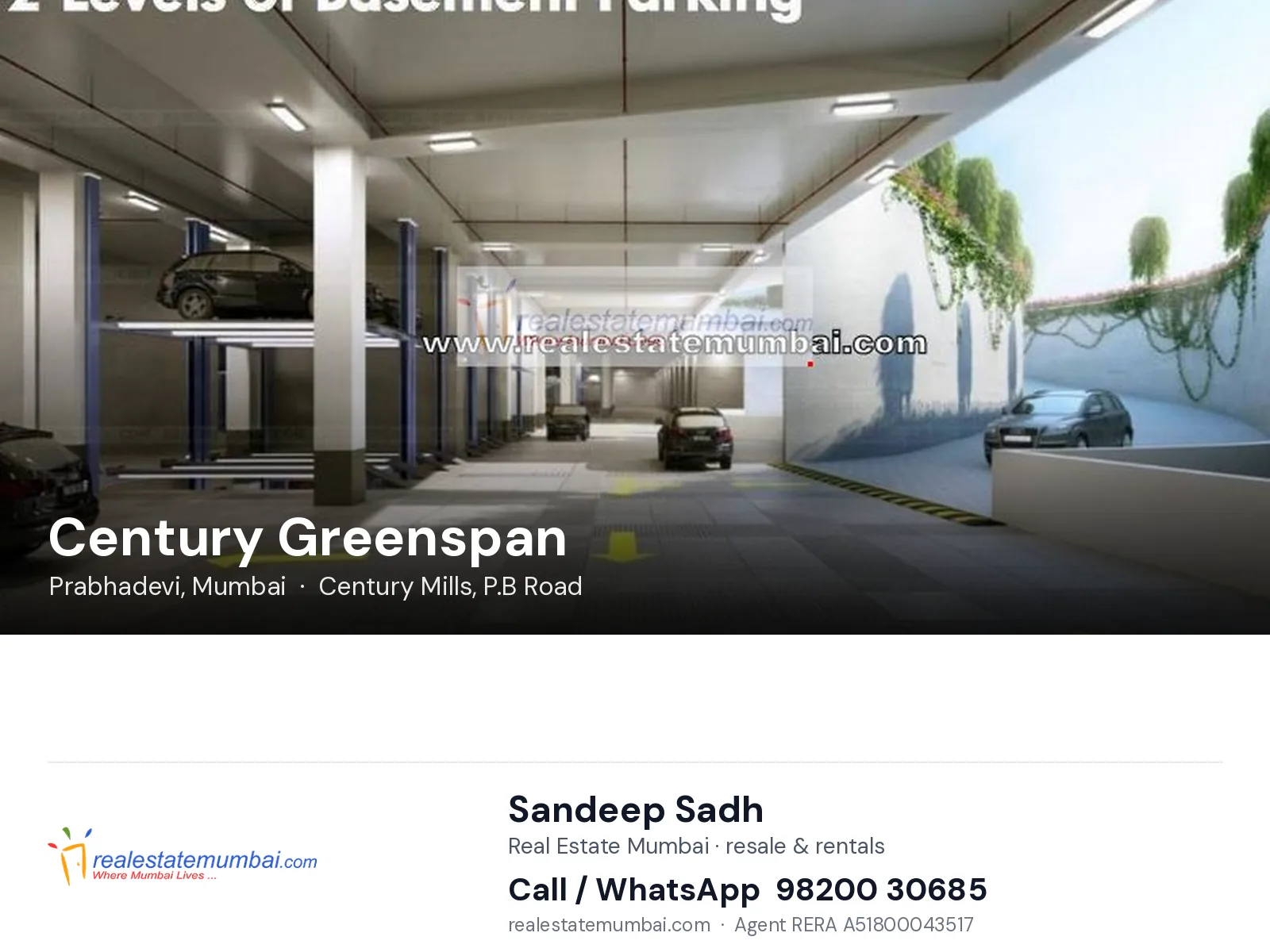 Century Greenspan, Prabhadevi, Mumbai — flats | Real Estate Mumbai, Sandeep Sadh 98200 30685