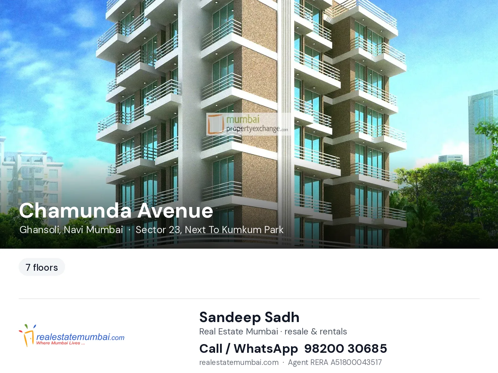 Chamunda Avenue, Ghansoli, Navi Mumbai — flats | Real Estate Mumbai, Sandeep Sadh 98200 30685