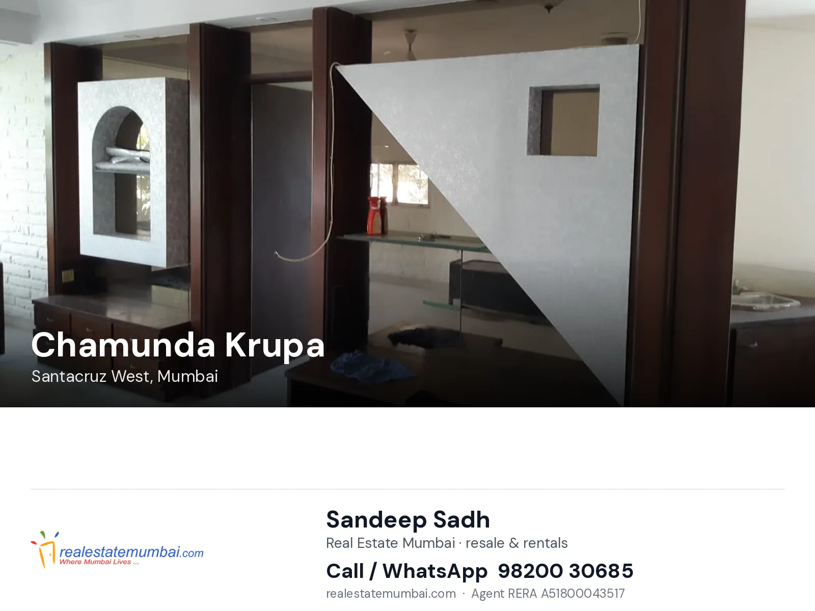 Chamunda Krupa, Santacruz West, Mumbai — flats | Real Estate Mumbai, Sandeep Sadh 98200 30685