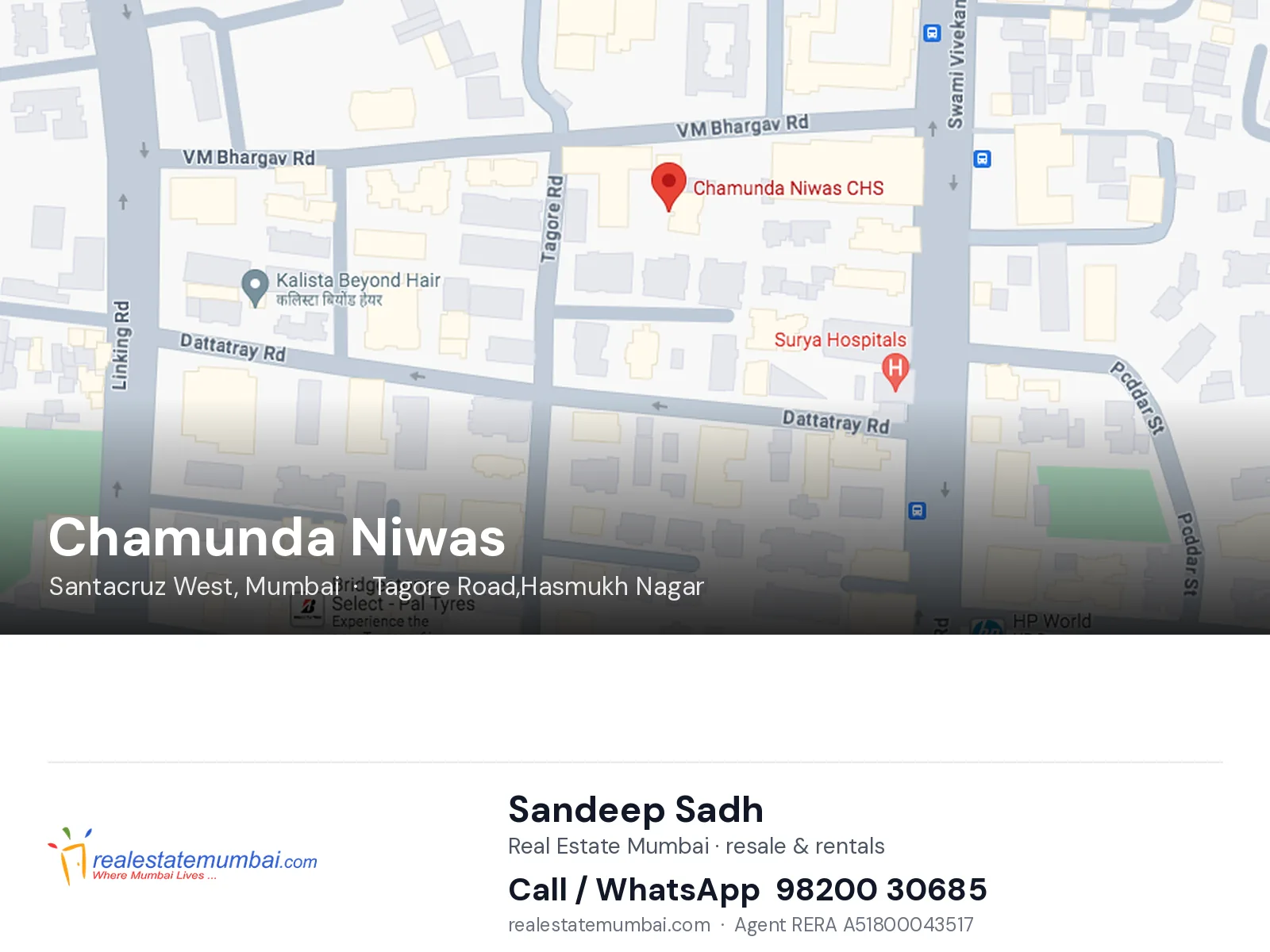Chamunda Niwas, Santacruz West, Mumbai — flats | Real Estate Mumbai, Sandeep Sadh 98200 30685