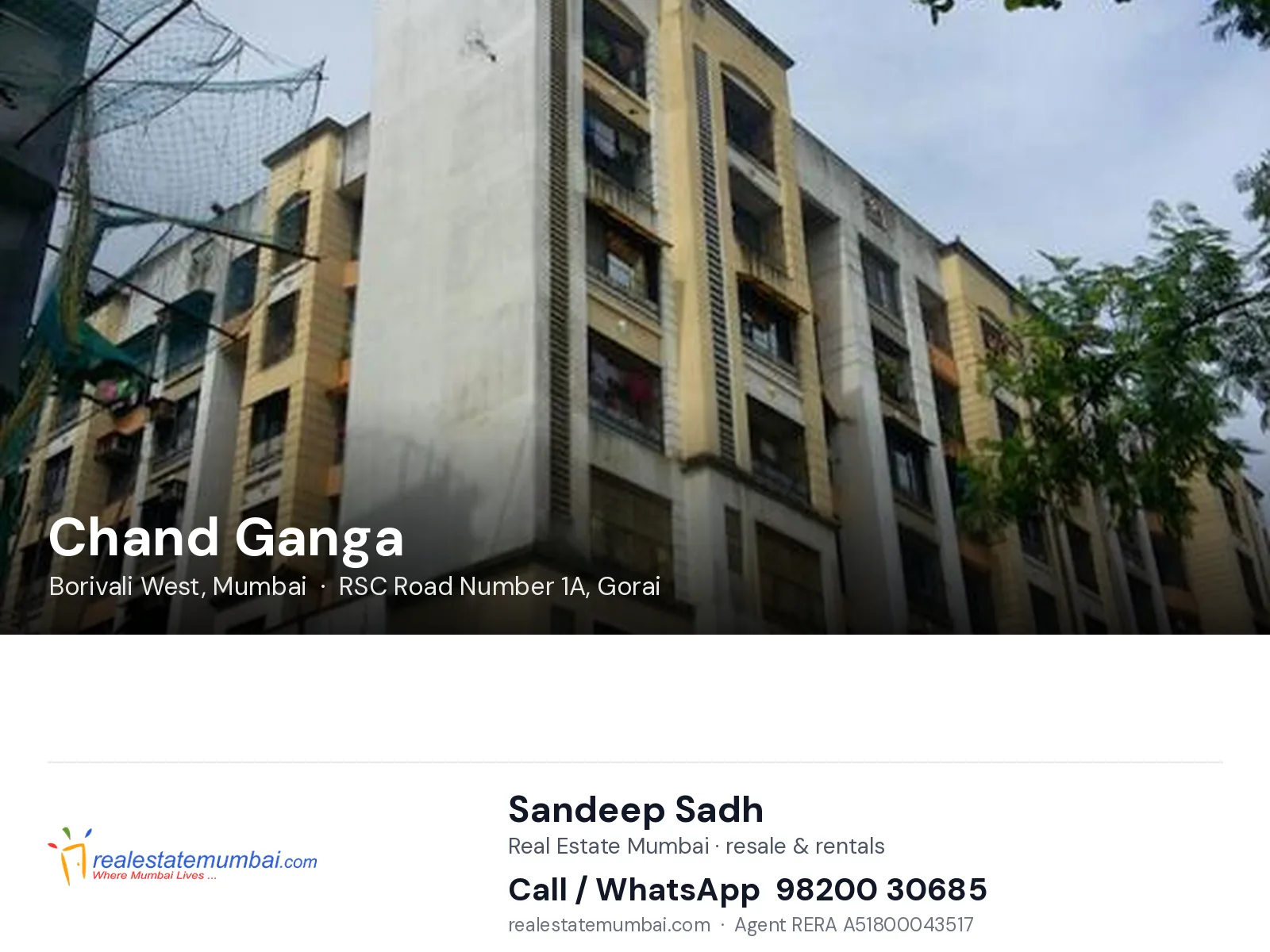 Chand Ganga, Borivali West, Mumbai — flats | Real Estate Mumbai, Sandeep Sadh 98200 30685