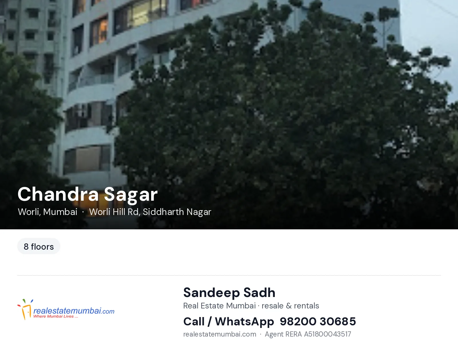 Chandra Sagar, Worli, Mumbai — flats | Real Estate Mumbai, Sandeep Sadh 98200 30685