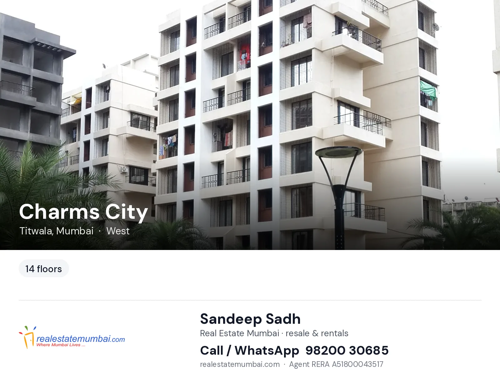 Charms City, Titwala, Mumbai — flats | Real Estate Mumbai, Sandeep Sadh 98200 30685