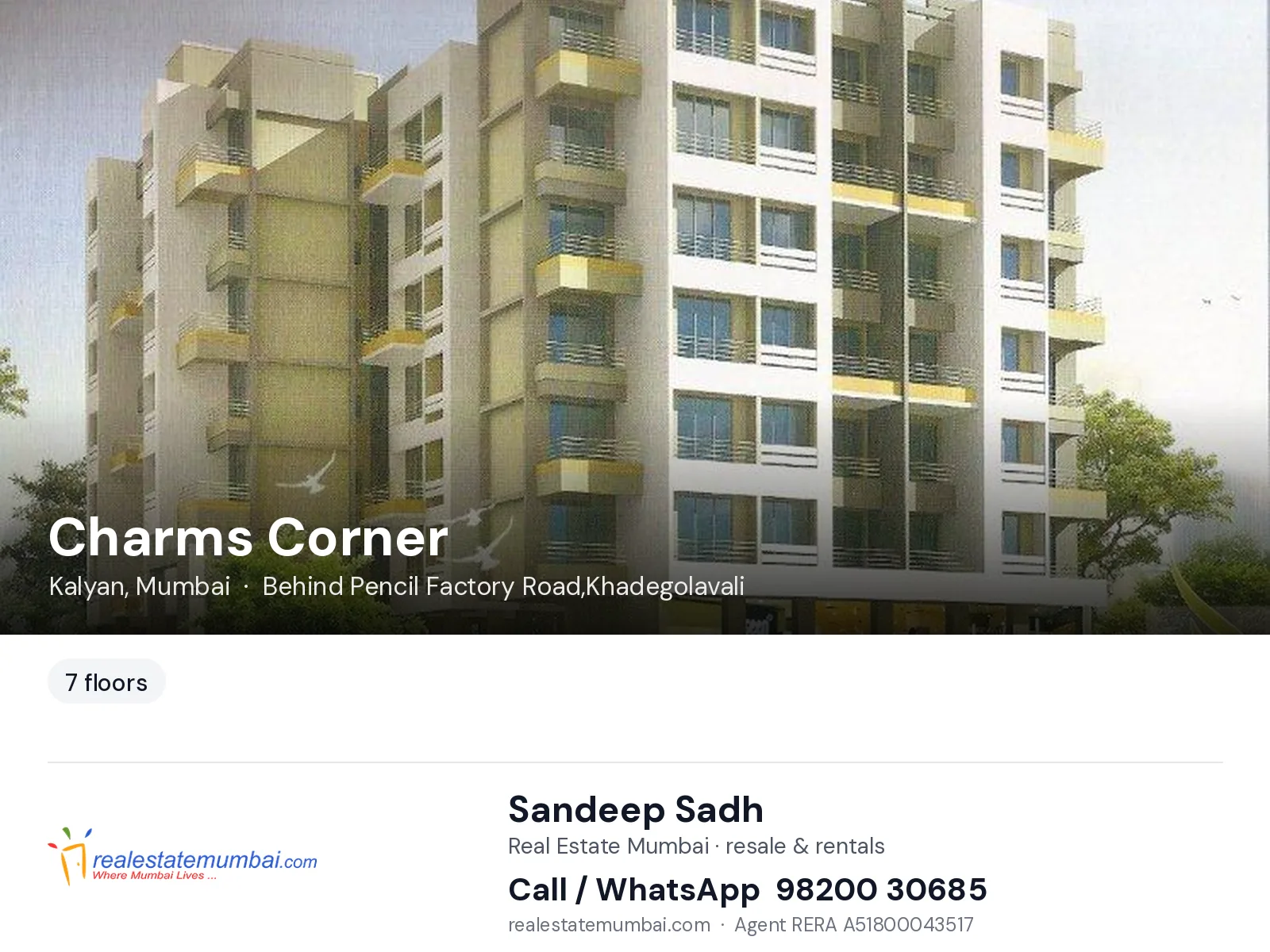 Charms Corner, Kalyan, Mumbai — flats | Real Estate Mumbai, Sandeep Sadh 98200 30685