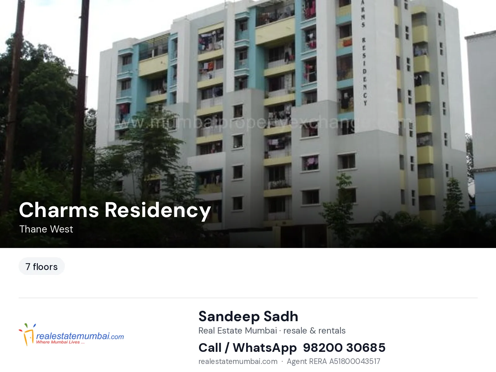 Charms Residency, Thane West — flats | Real Estate Mumbai, Sandeep Sadh 98200 30685