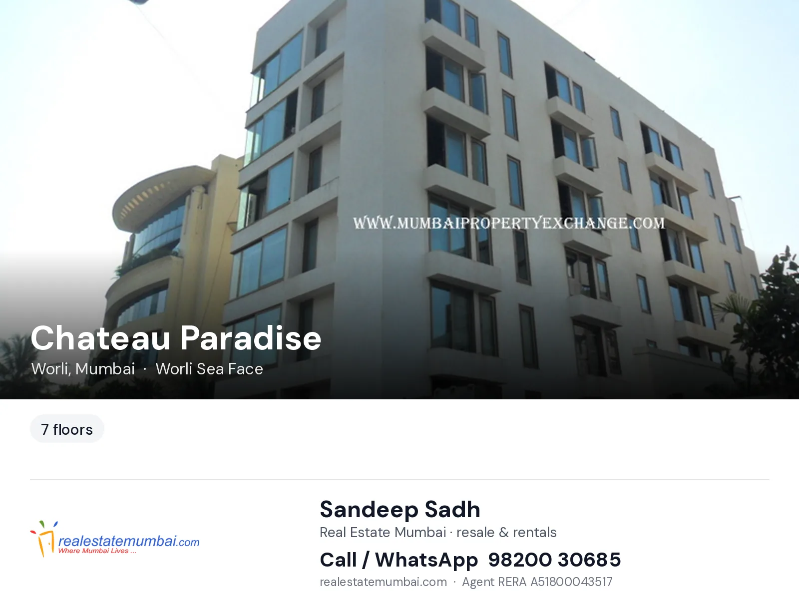 Chateau Paradise, Worli, Mumbai — flats | Real Estate Mumbai, Sandeep Sadh 98200 30685