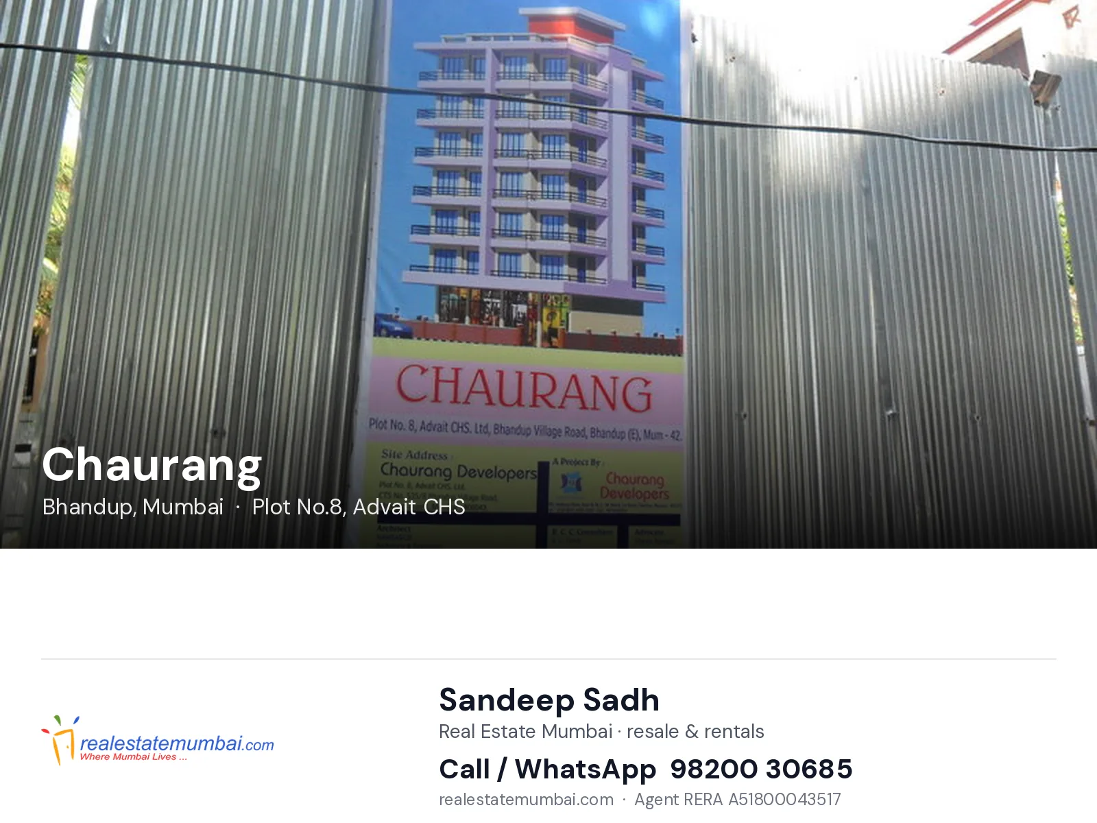 Chaurang, Bhandup, Mumbai — flats | Real Estate Mumbai, Sandeep Sadh 98200 30685