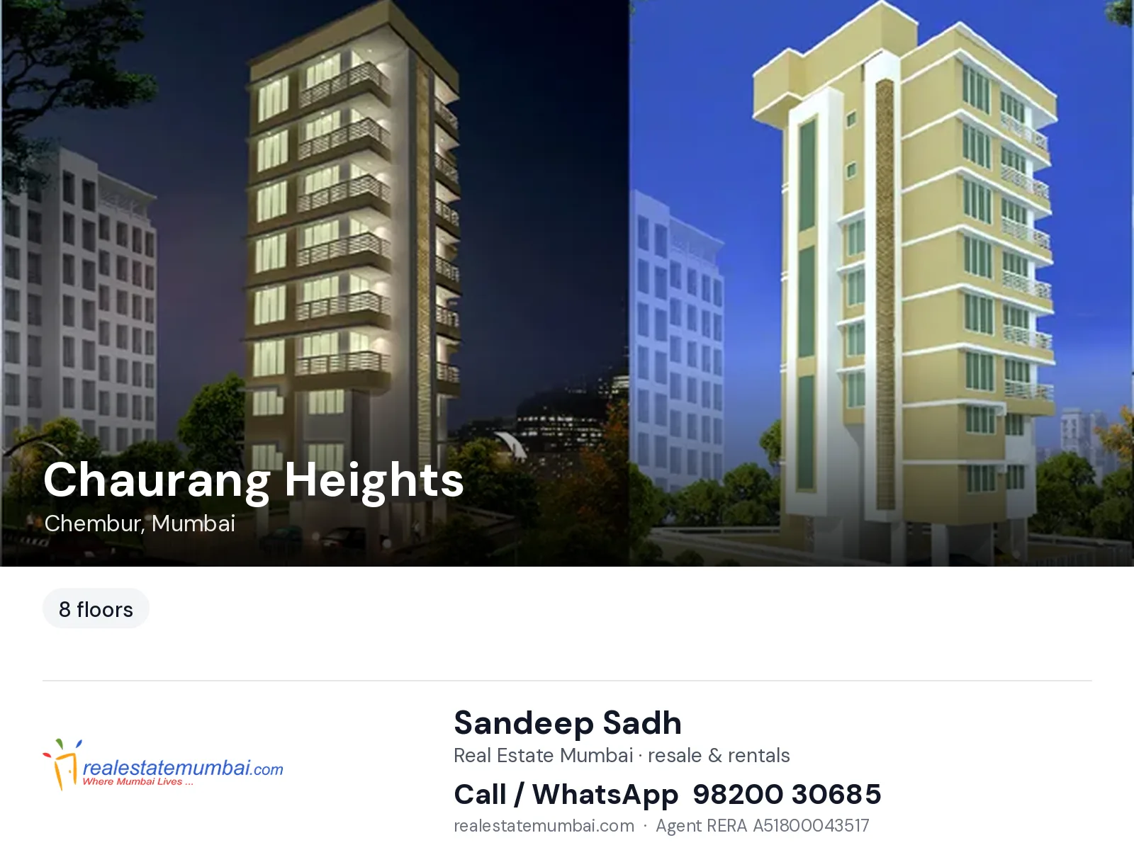 Chaurang Heights, Chembur, Mumbai — flats | Real Estate Mumbai, Sandeep Sadh 98200 30685
