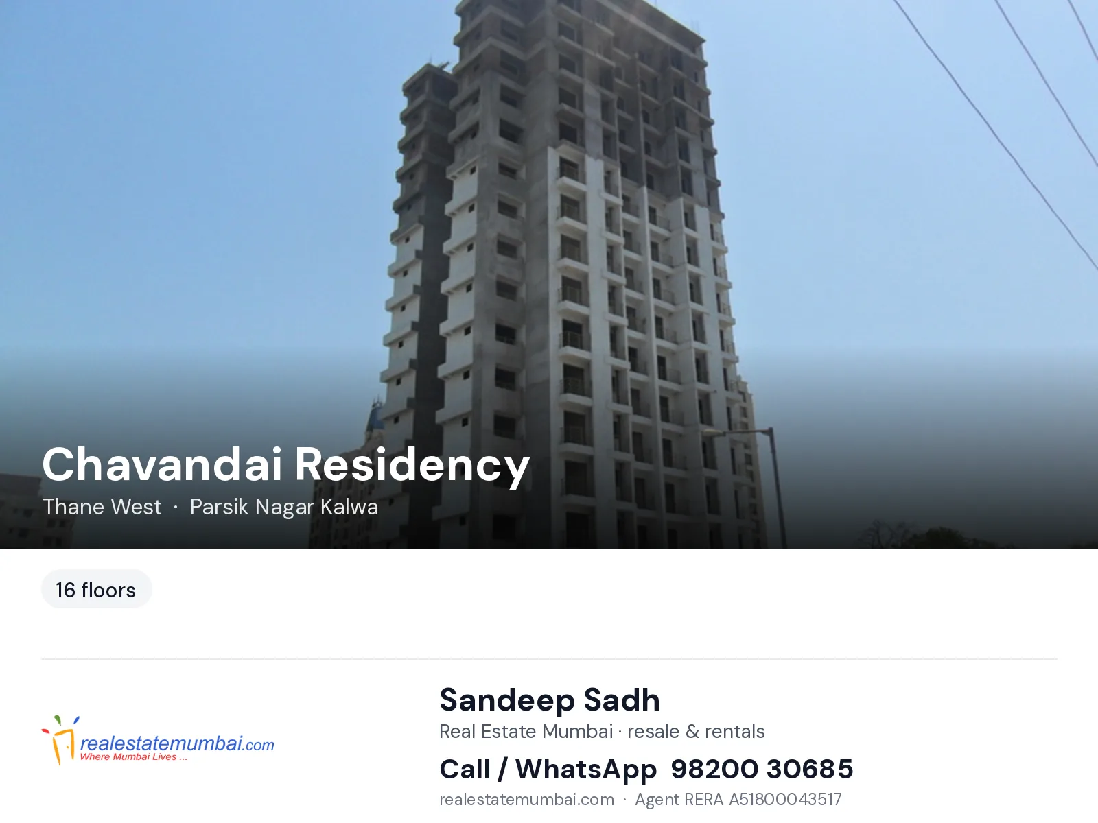 Chavandai Residency, Thane West — flats | Real Estate Mumbai, Sandeep Sadh 98200 30685