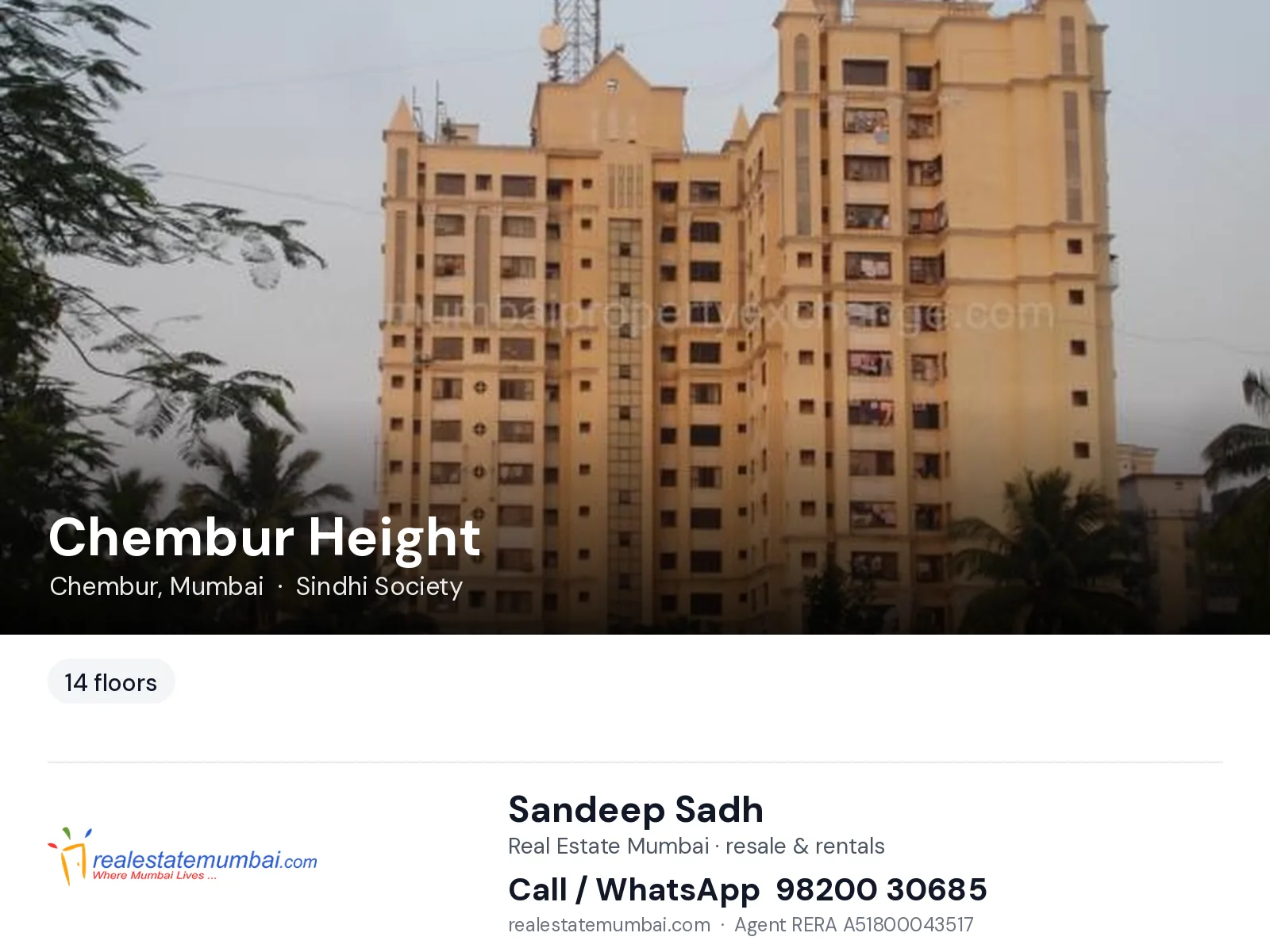 Chembur Height, Chembur, Mumbai — flats | Real Estate Mumbai, Sandeep Sadh 98200 30685