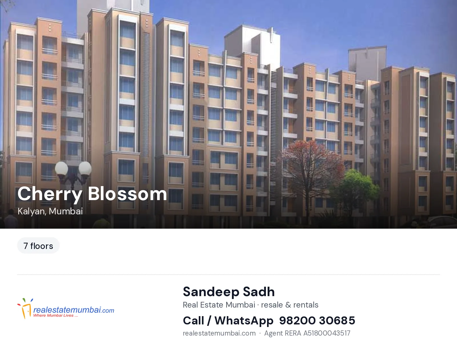 Cherry Blossom, Kalyan, Mumbai — flats | Real Estate Mumbai, Sandeep Sadh 98200 30685
