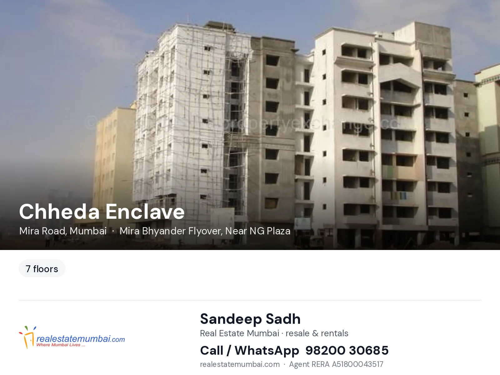Chheda Enclave, Mira Road, Mumbai — flats | Real Estate Mumbai, Sandeep Sadh 98200 30685