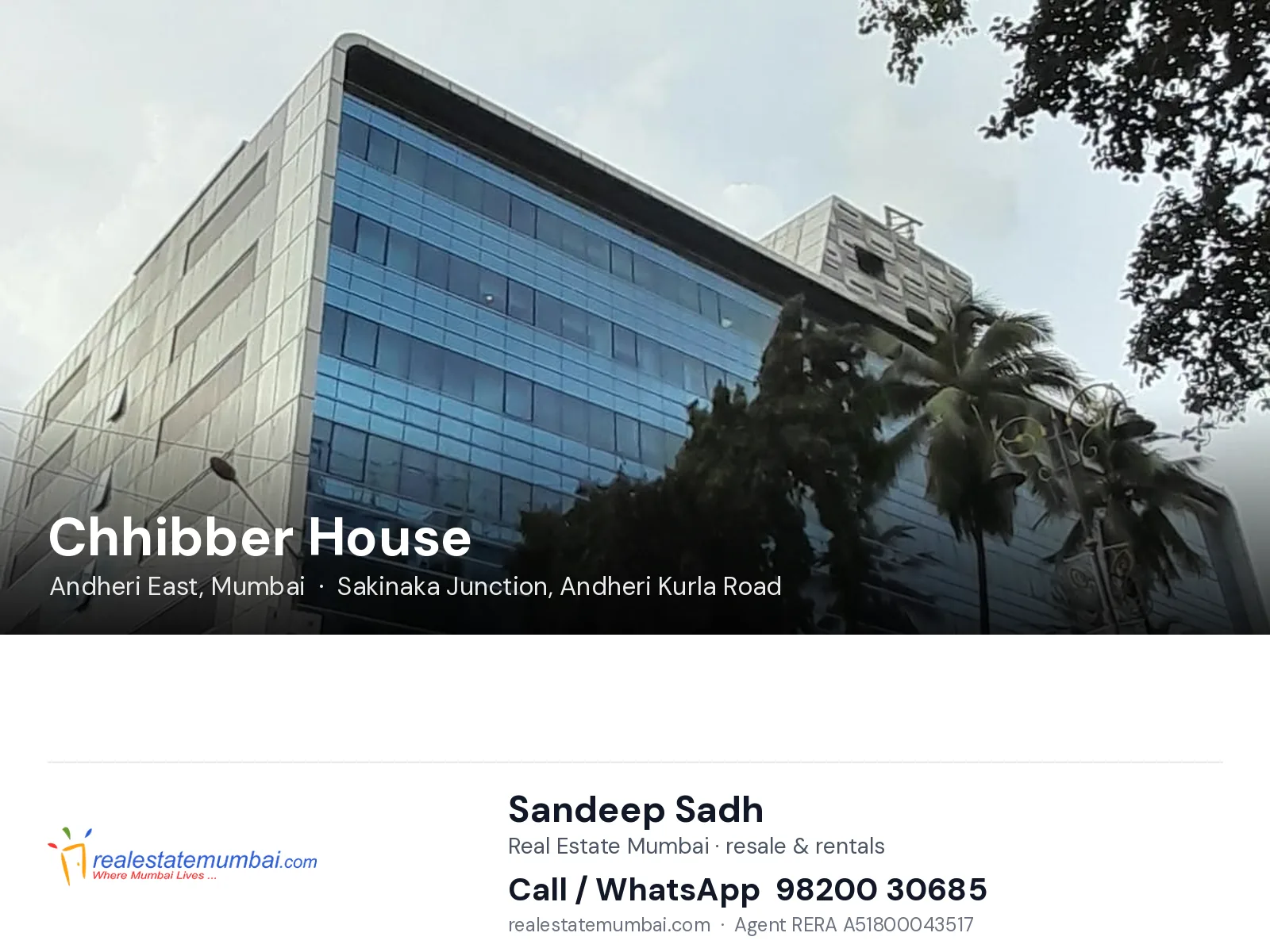 Chhibber House, Andheri East, Mumbai — flats | Real Estate Mumbai, Sandeep Sadh 98200 30685