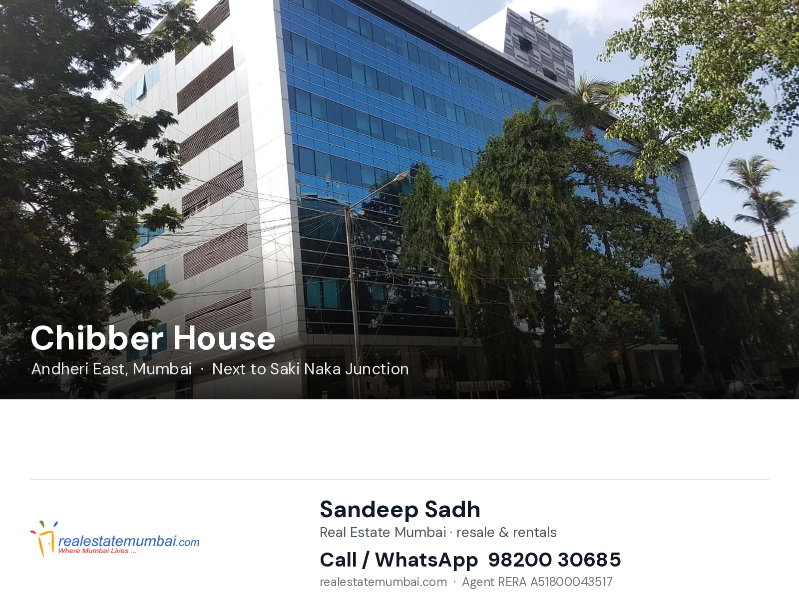 Chibber House, Andheri East, Mumbai — flats | Real Estate Mumbai, Sandeep Sadh 98200 30685