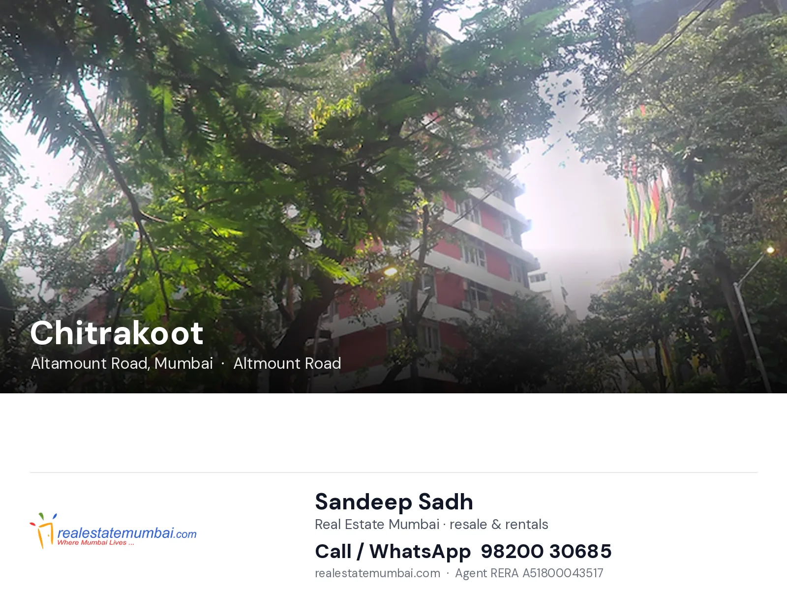 Chitrakoot, Altamount Road, Mumbai — flats | Real Estate Mumbai, Sandeep Sadh 98200 30685