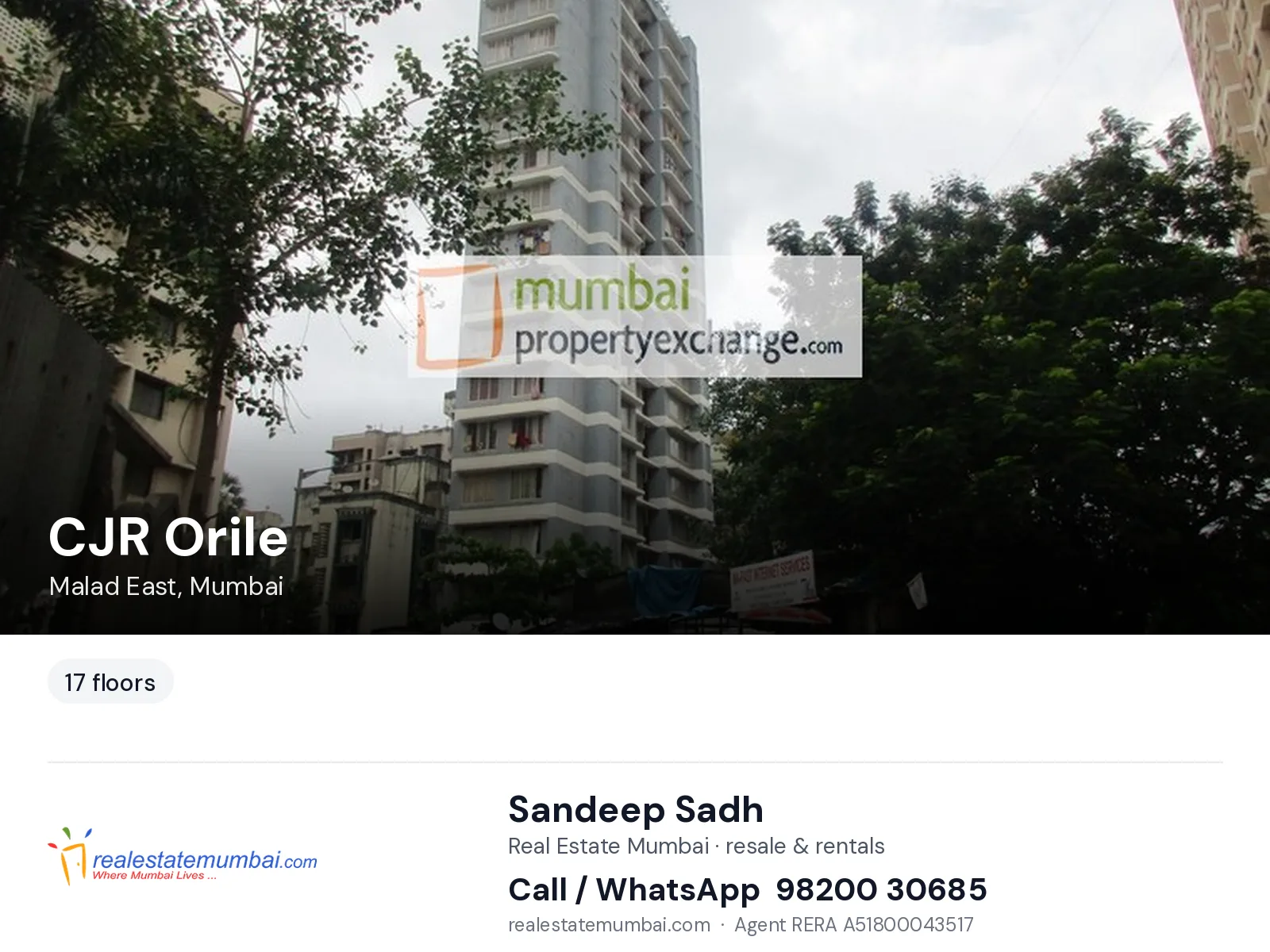 CJR Orile, Malad East, Mumbai — flats | Real Estate Mumbai, Sandeep Sadh 98200 30685