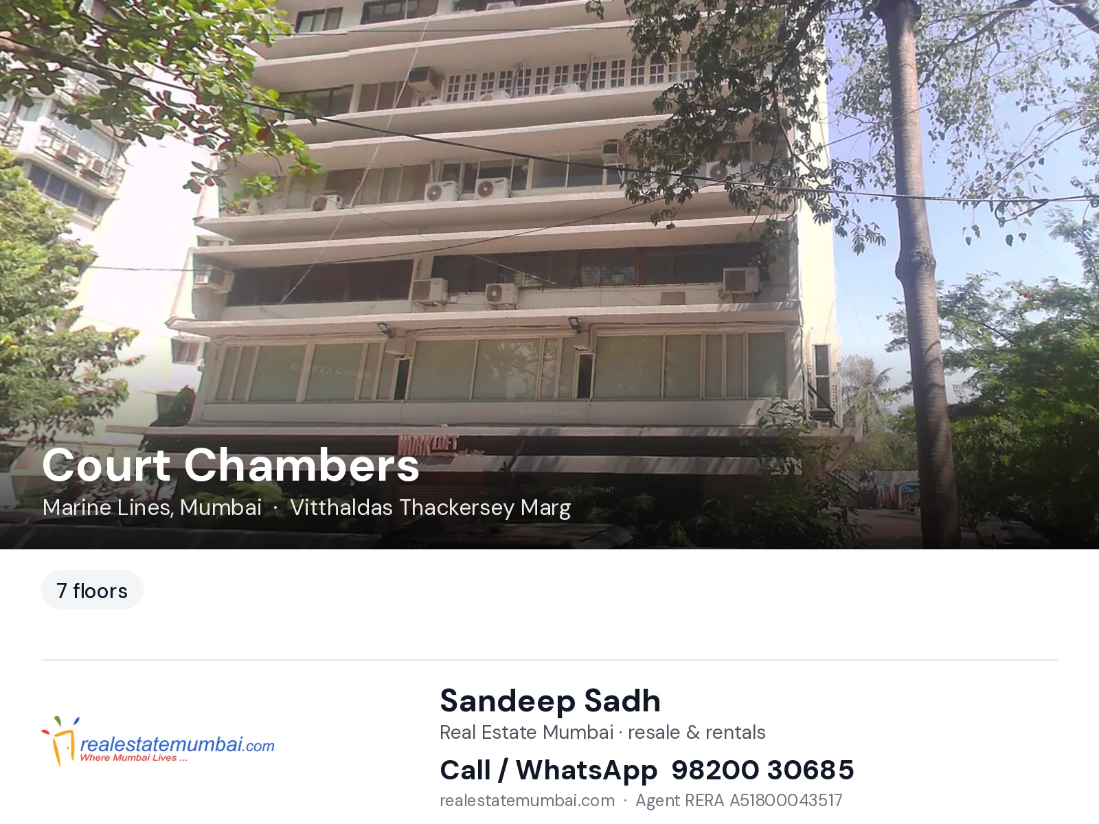Court Chambers, Marine Lines, Mumbai — flats | Real Estate Mumbai, Sandeep Sadh 98200 30685
