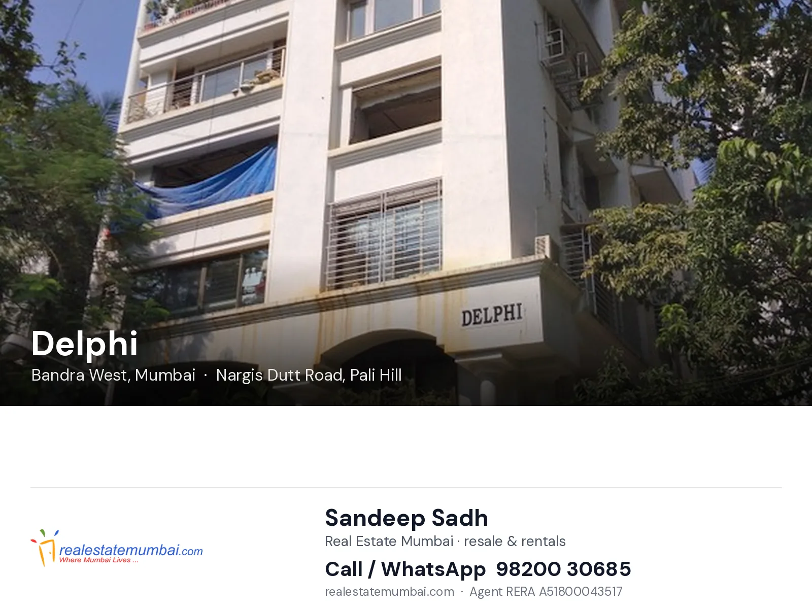 Delphi, Bandra West, Mumbai — flats | Real Estate Mumbai, Sandeep Sadh 98200 30685